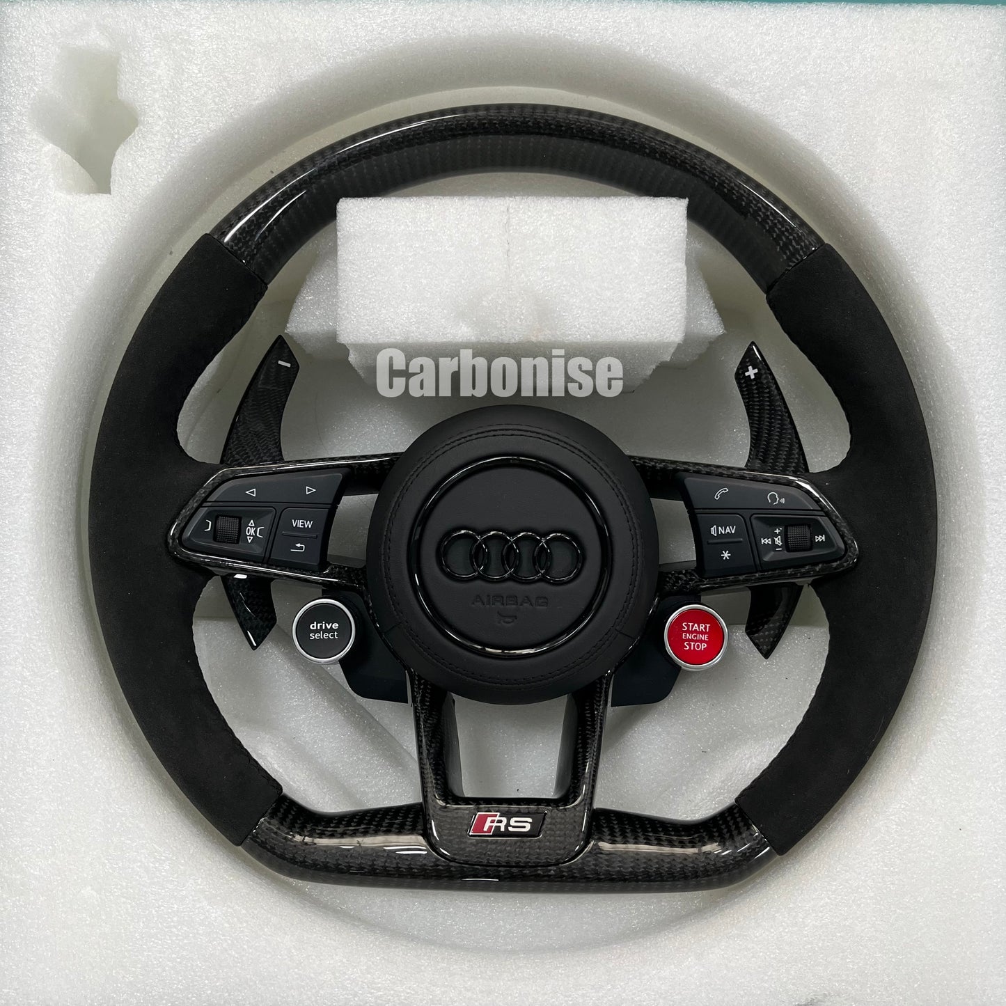 Audi Steering Wheel (Carbon Fiber+Alcantara) R8 Style #05