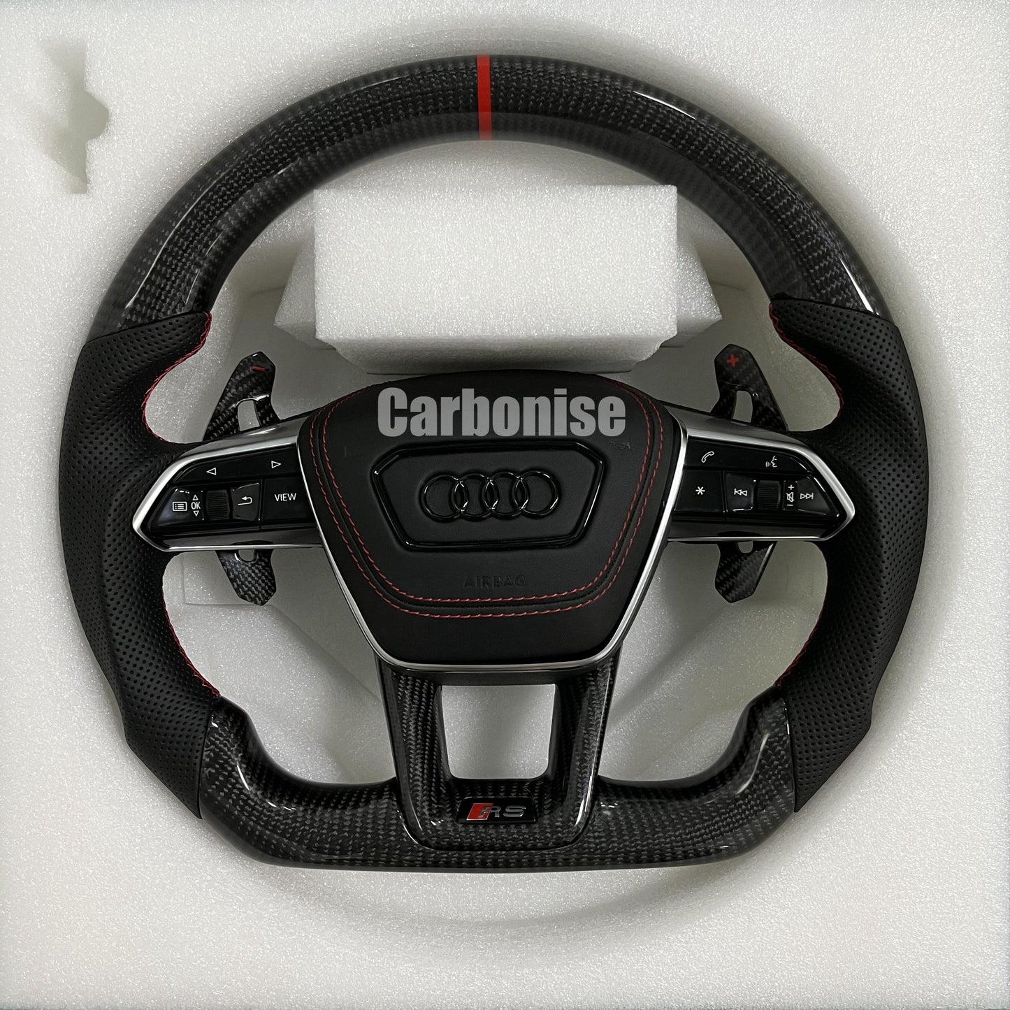 Audi Steering Wheel (Carbon Fiber +Perforated Leather) #22