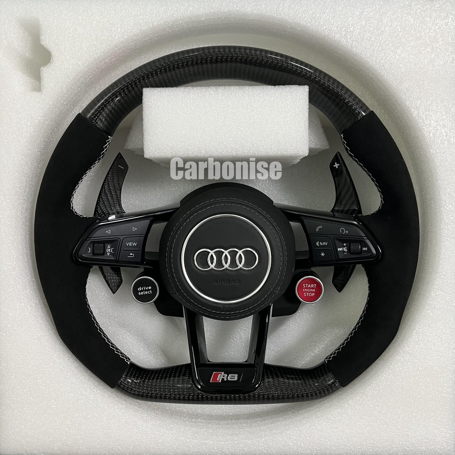 Audi steering wheel (Carbon Fiber+Alcantara) R8 Style #04