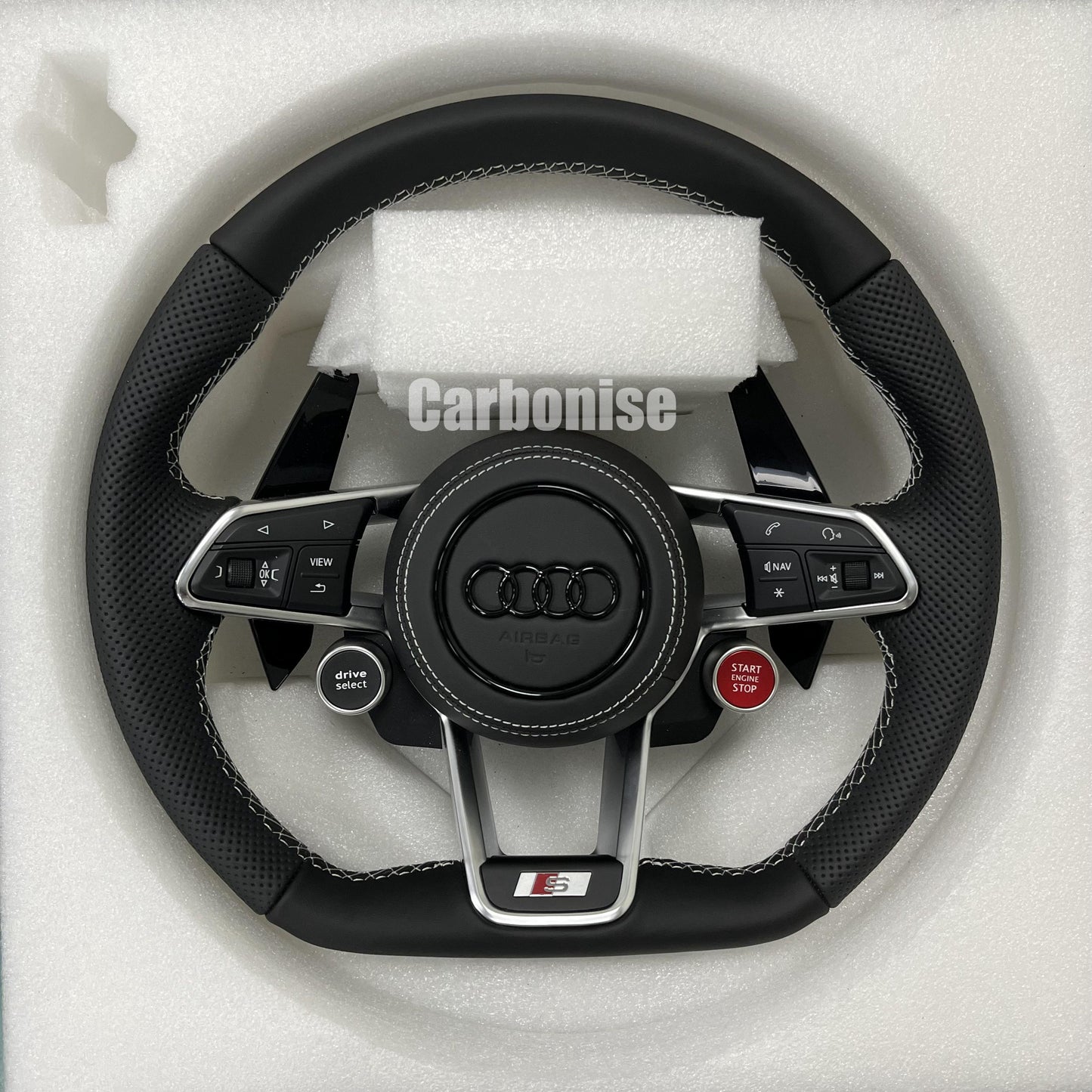 Audi steering wheel (Leather+Perforated Leather) R8 Style #07