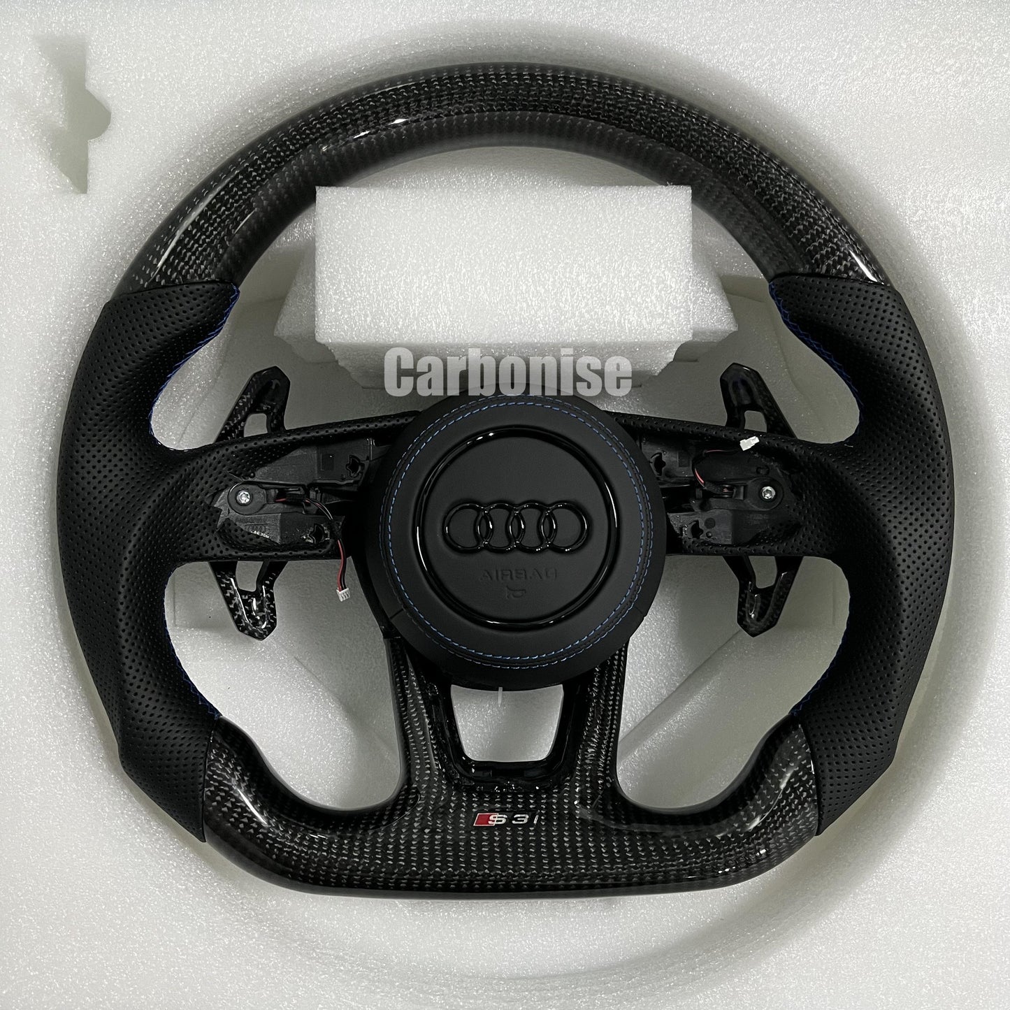 Audi Steering Wheel (Carbon Fiber +Perforated Leather) #15