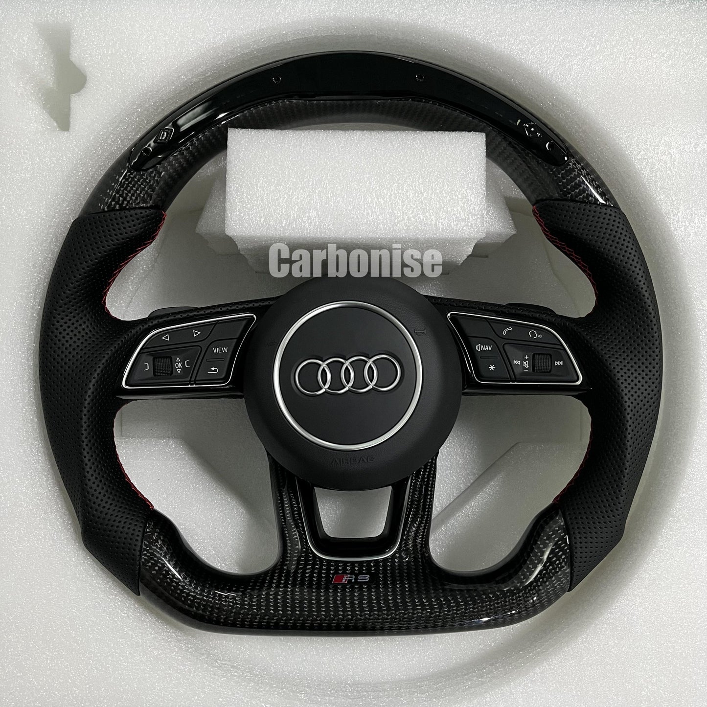 Audi Steering Wheel (Carbon Fiber +Perforated Leather) #16