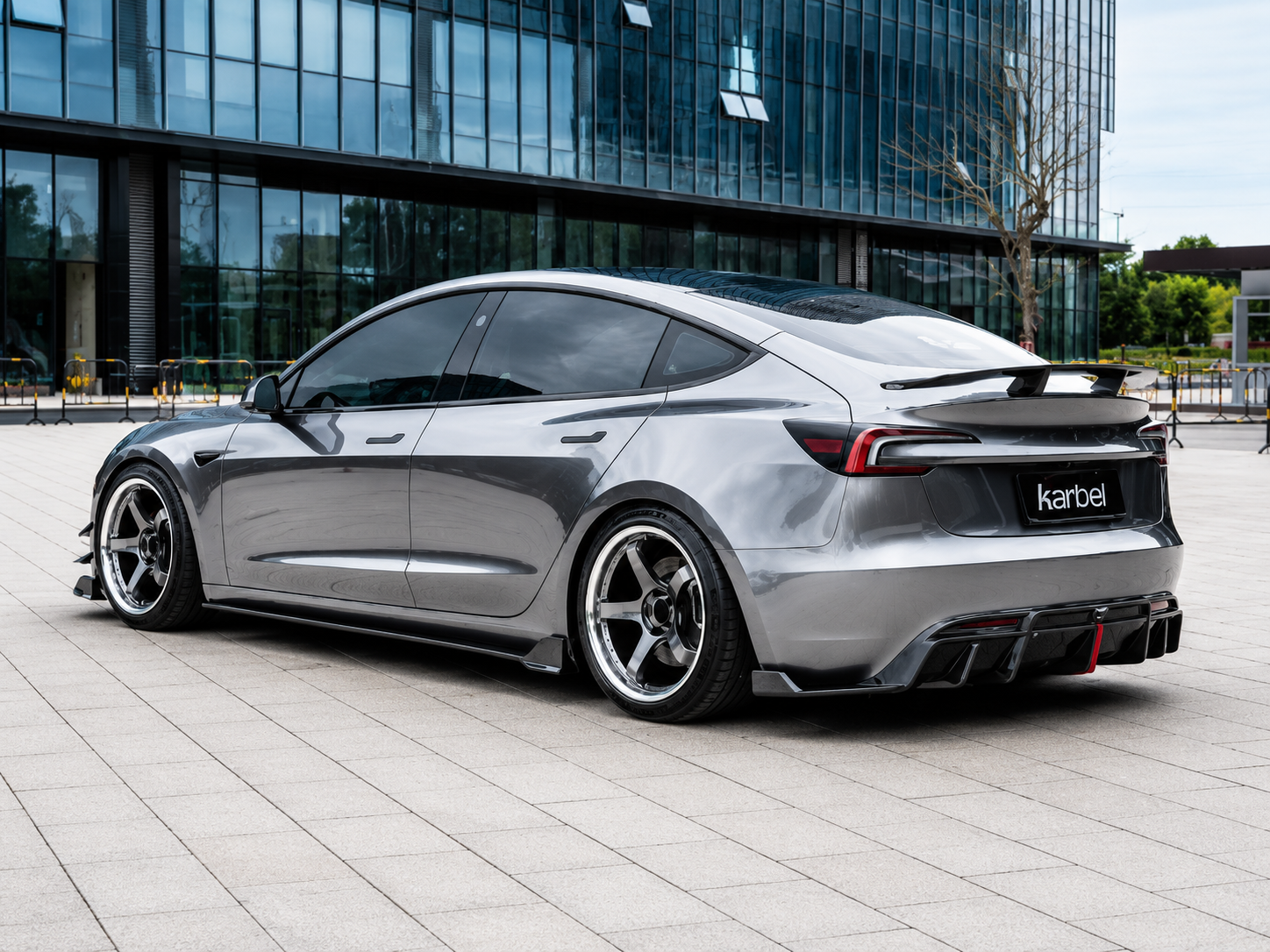 Karbel-Dry Carbon Side Skirts for Tesla Model 3 Highland / P 2024-ON Dry Pre-preg Carbon Fiber