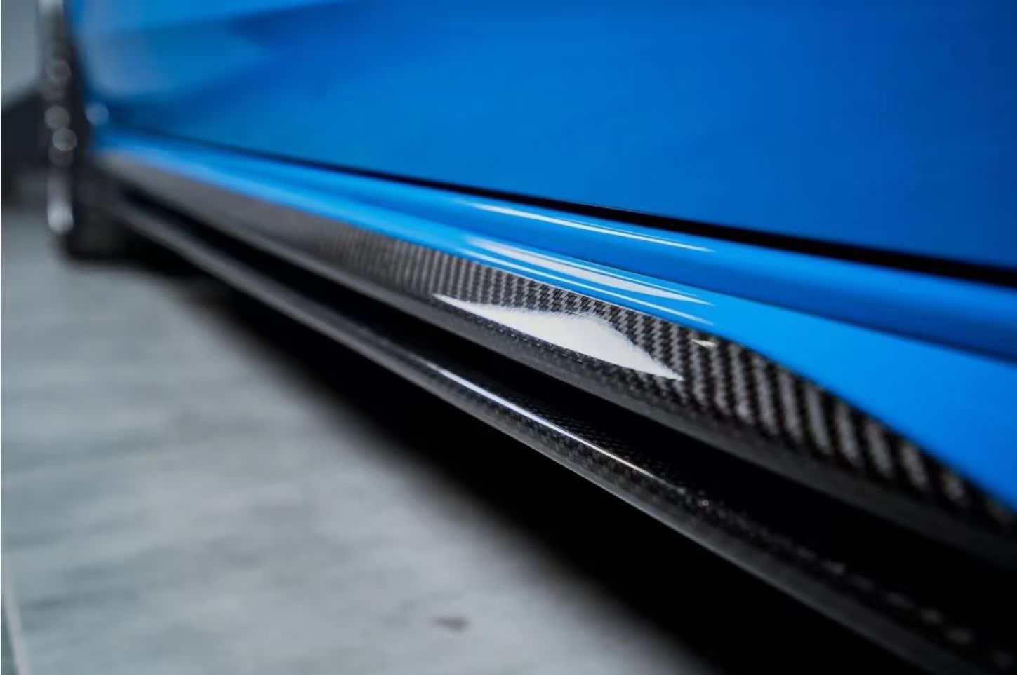 Karbel-Dry Carbon Side Skirts & Upper Side Skirt Trim for Audi S4 & A4 S Line B9/B9.5 Carbon Fiber