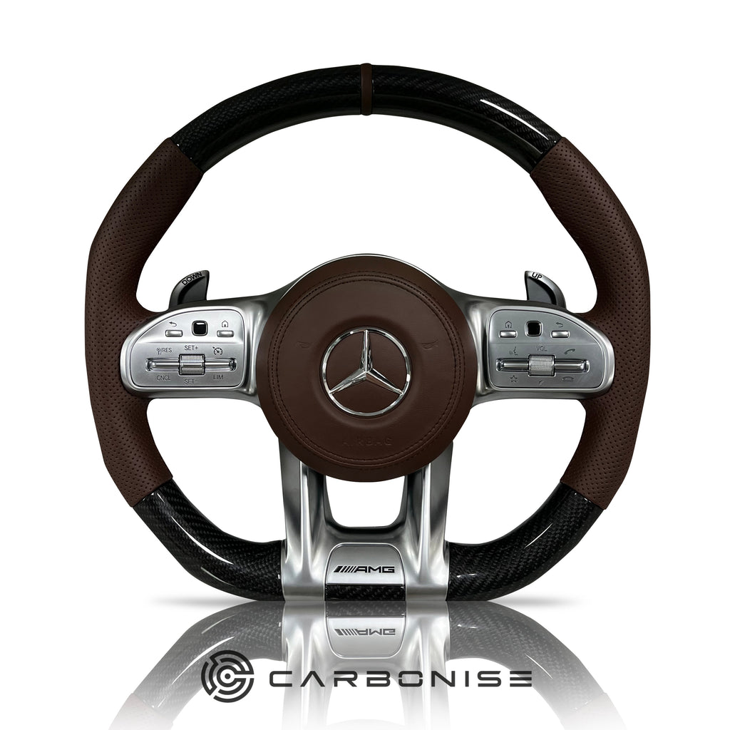 Mercedes-Benz Steering Wheel (Carbon Fiber+Perforated Leather) #10