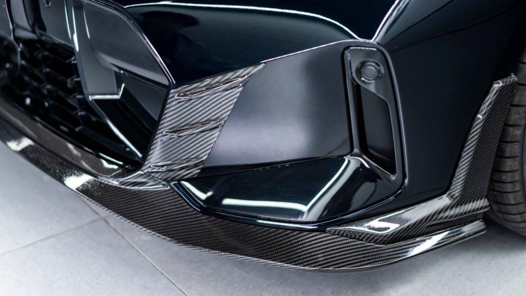 Karbel-Dry Carbon Fiber V1 Front Lip for BMW 3 Series G20 330i M340i LCI 2023-Onwards