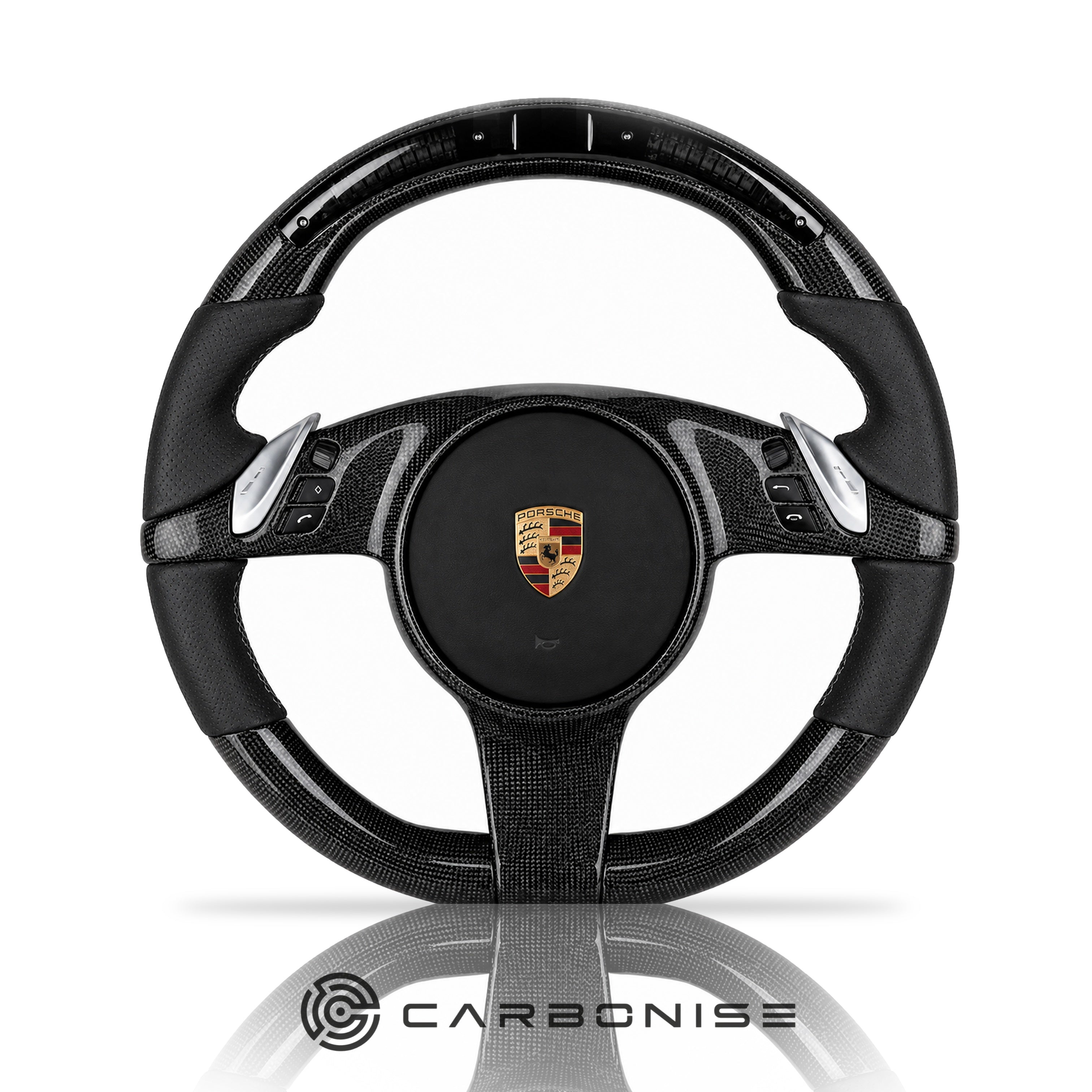 Porsche Steering Wheel (Carbon Fiber+Perforated Leather) @15