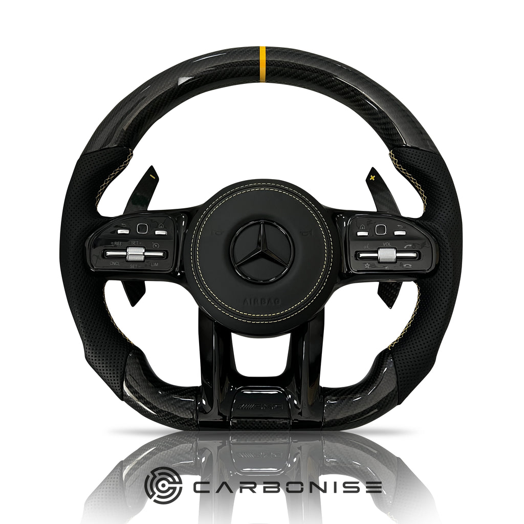 Mercedes-Benz Steering Wheel (Carbon Fiber+Perforated Leather) #11