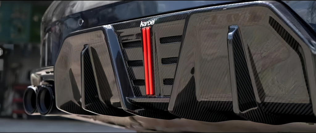 Karbel-Dry Carbon Fiber V2 Rear Diffuser & Canards for BMW 3 Series G20 330i M340i G21 LCI