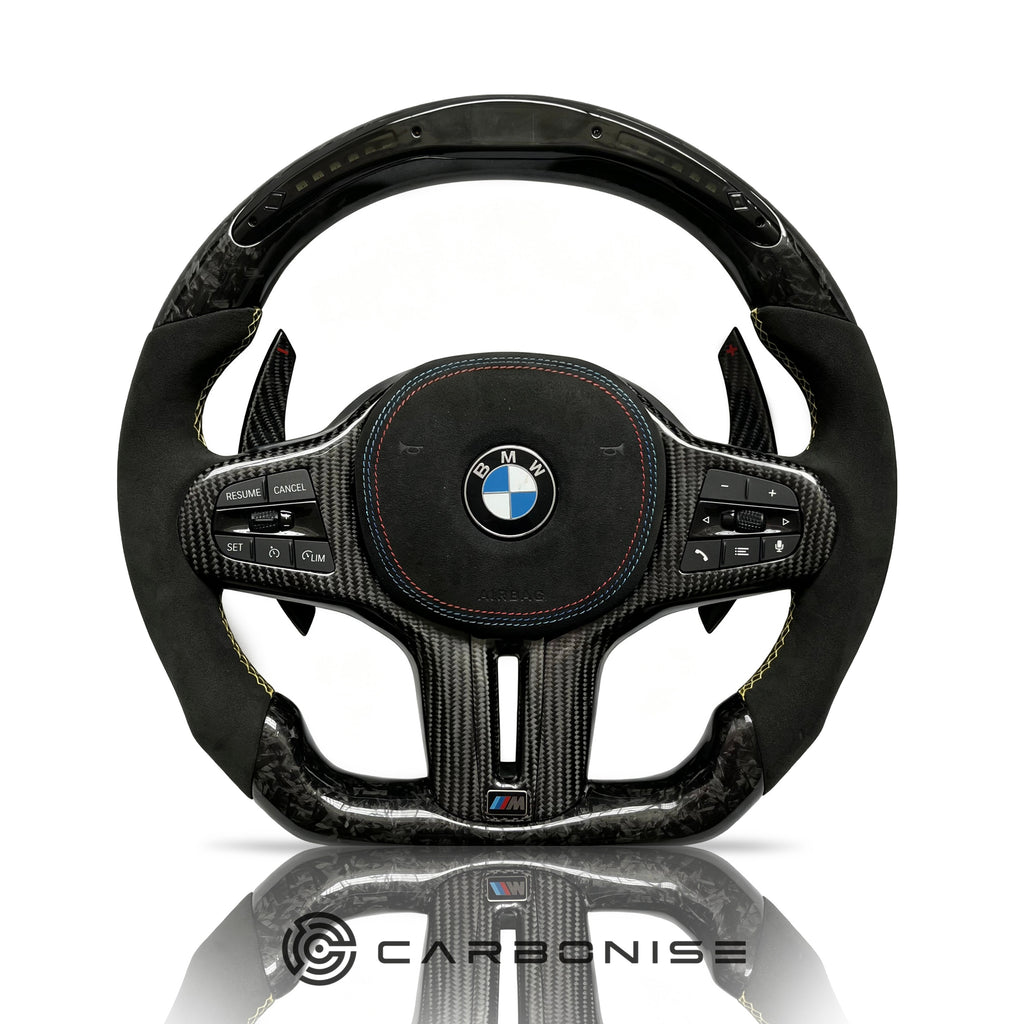 BMW Steering Wheel (Forged Carbon Fiber+Alcantara) #13