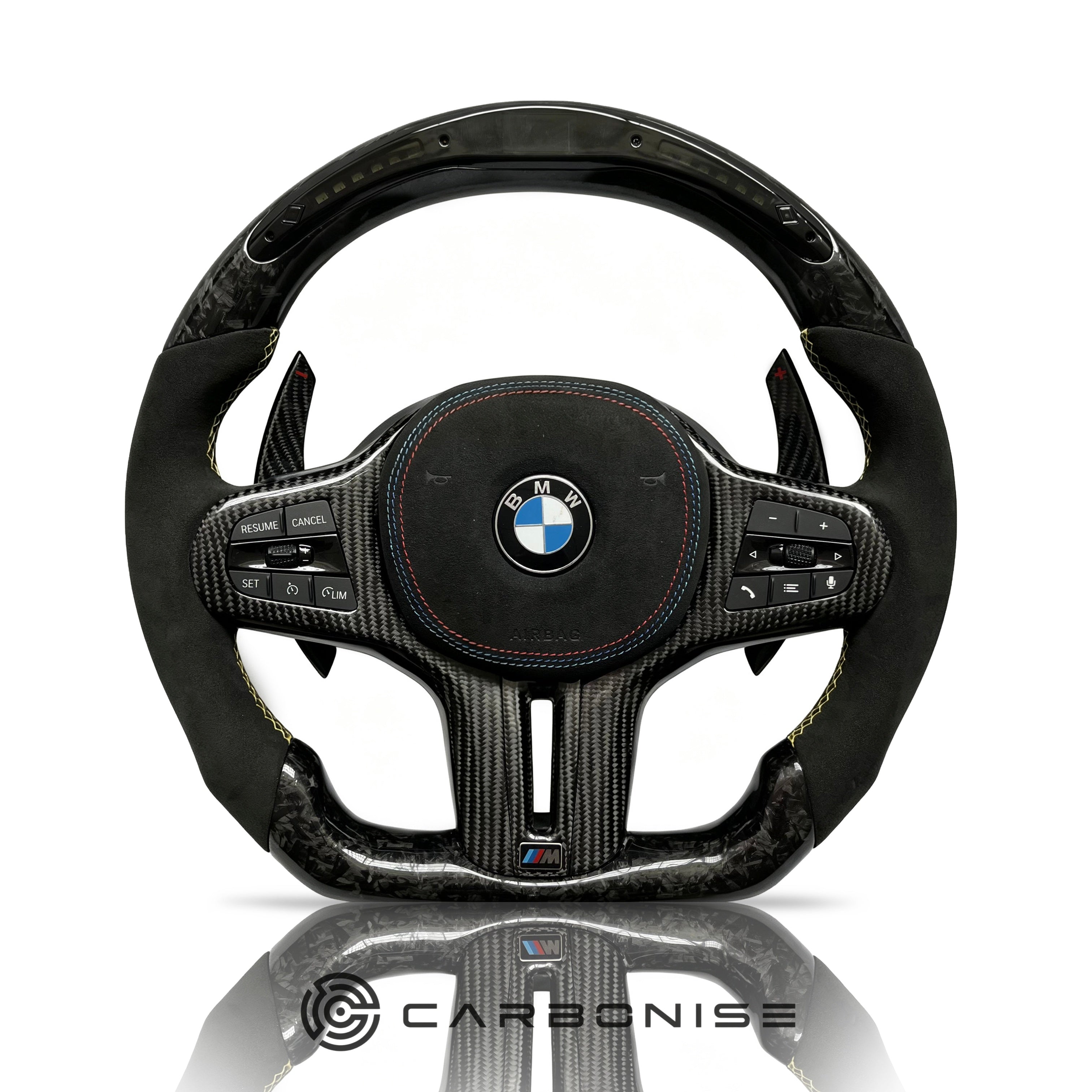 BMW Steering Wheel (Forged Carbon Fiber+Alcantara) #13