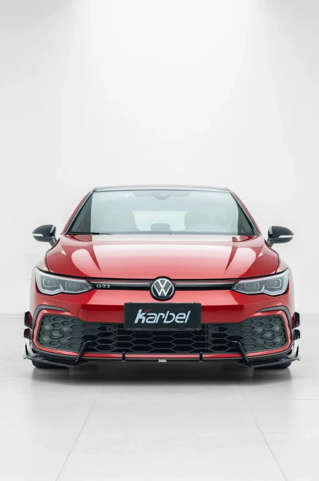 Karbel-Dry Carbon Fiber V2 Front Canards for Volkswagen GTI R-line MK8 2022-2024