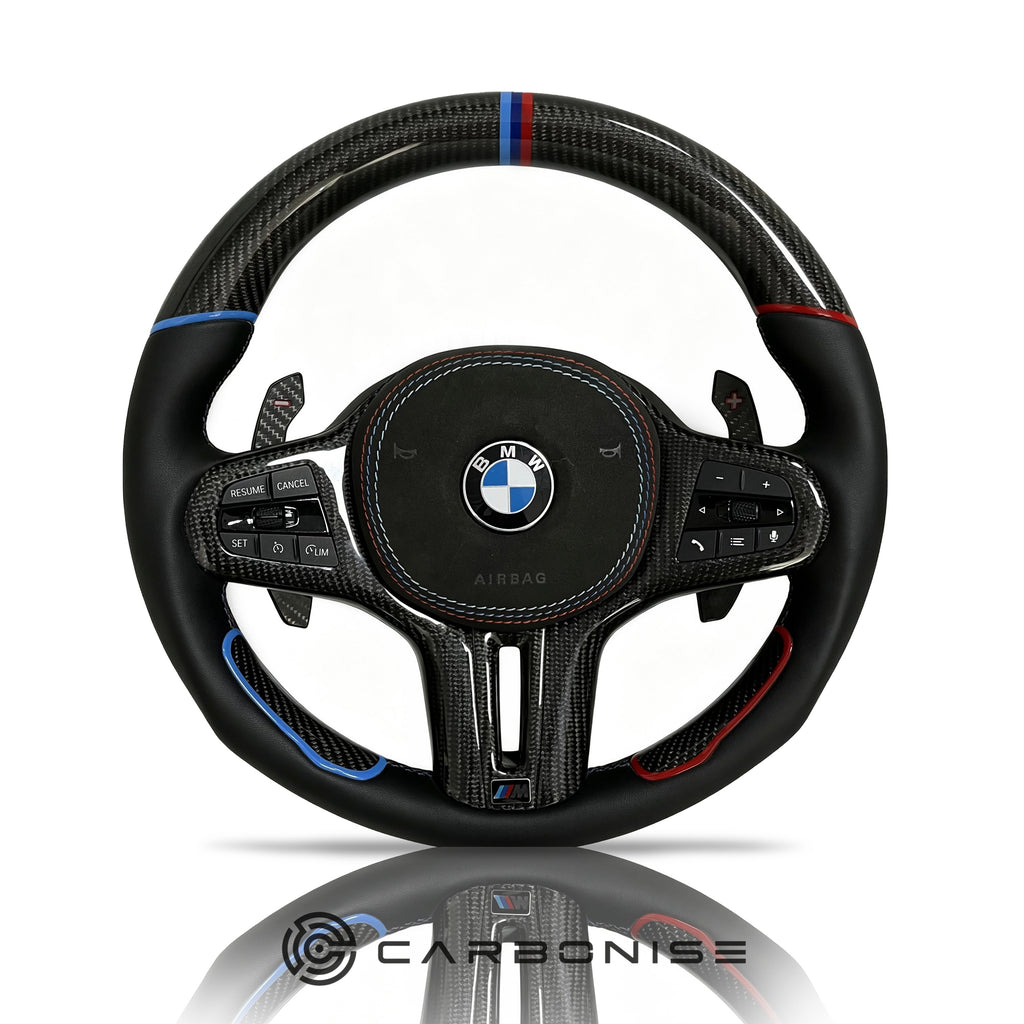 BMW Steering Wheel (Carbon Fiber+Smooth Leather) #14