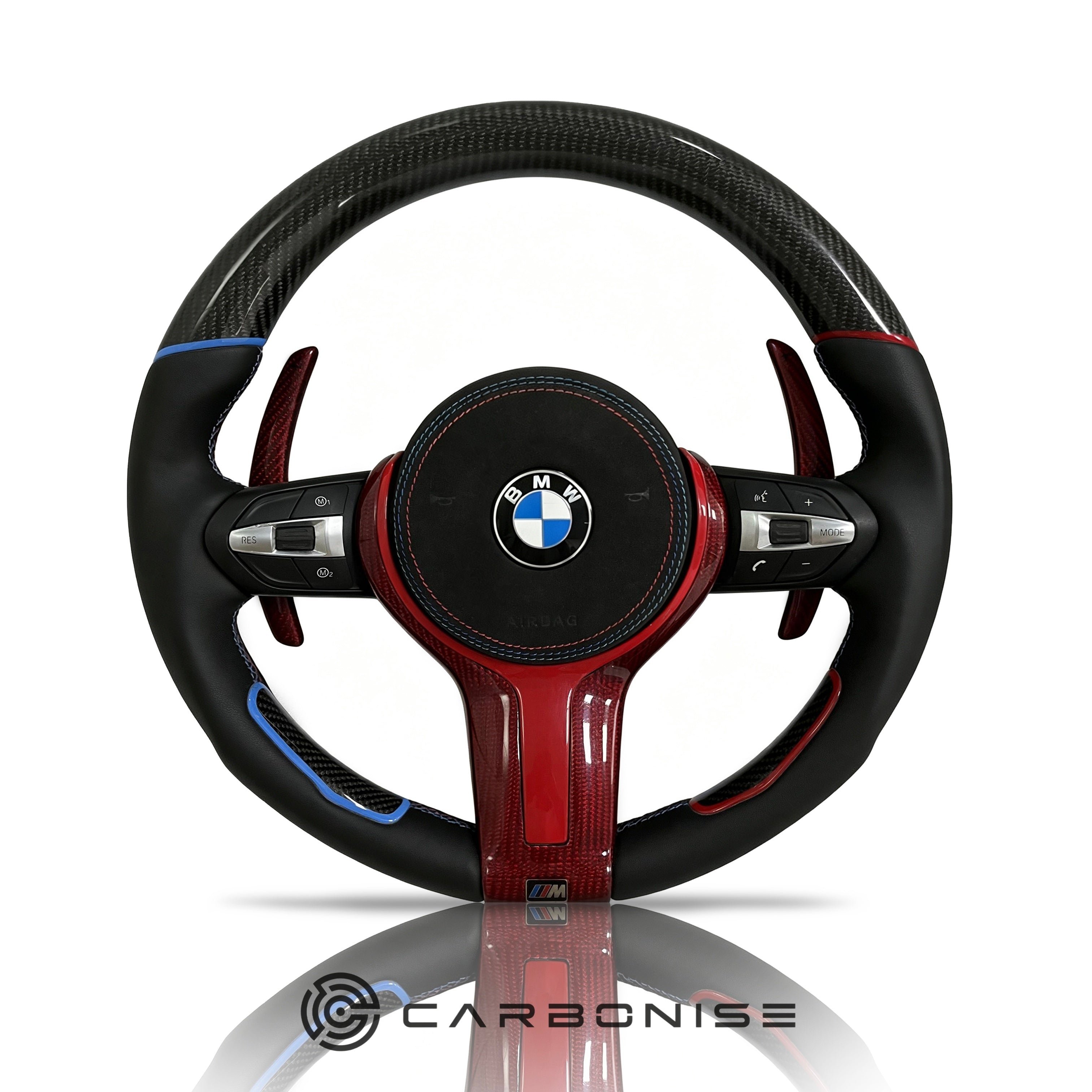 BMW Steering Wheel (Carbon Fiber+Smooth Leather) @16