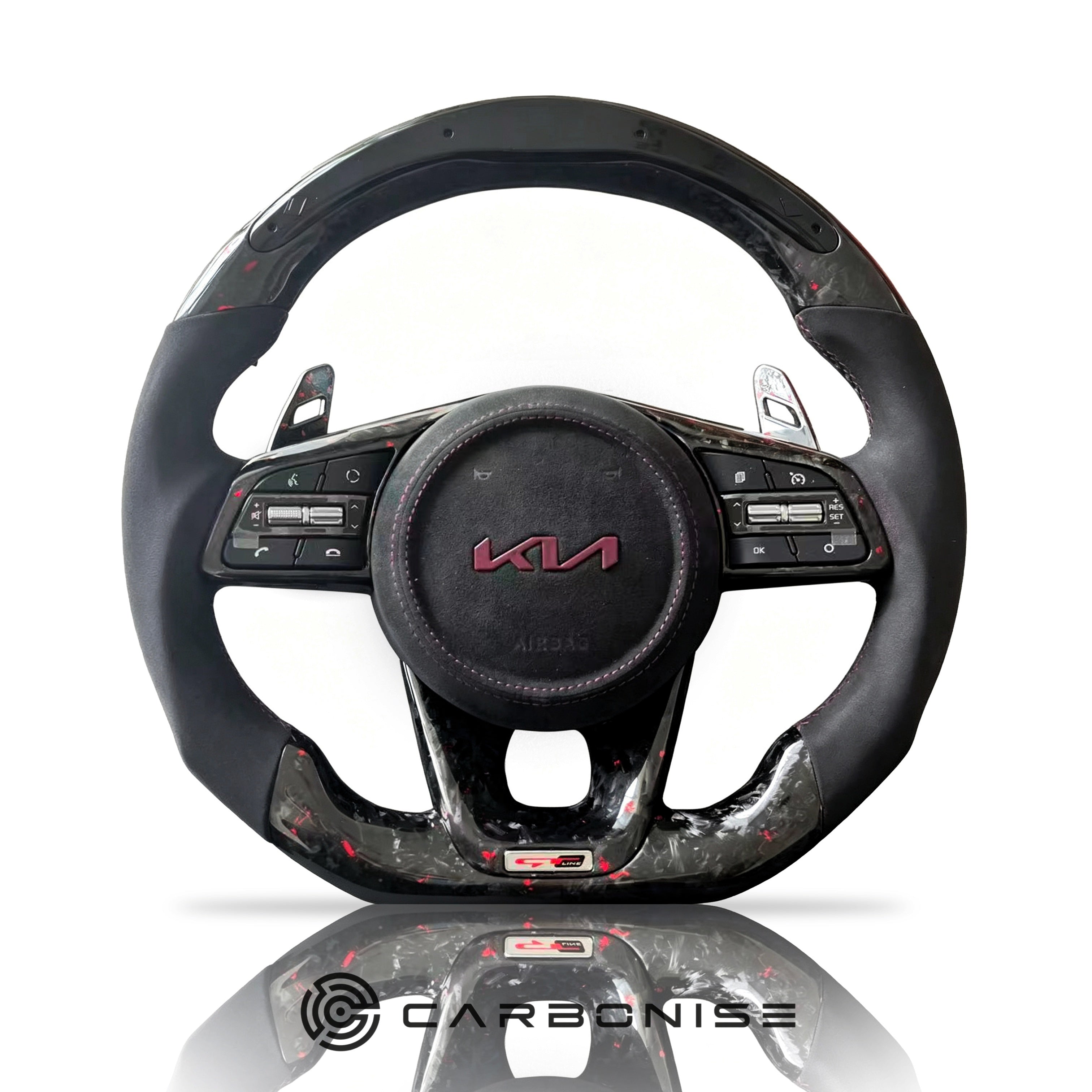 Kia Steering Wheel (Forged Carbon Fiber+Alcantara)#04