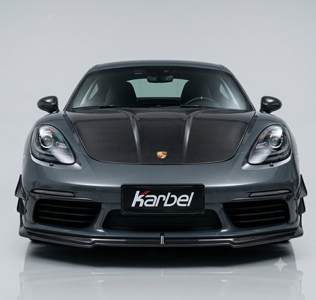 Karbel-Dry Carbon Double-sided Hood Bonnet for Porsche 981 & 991 & 718 Pre-preg Carbon Fiber