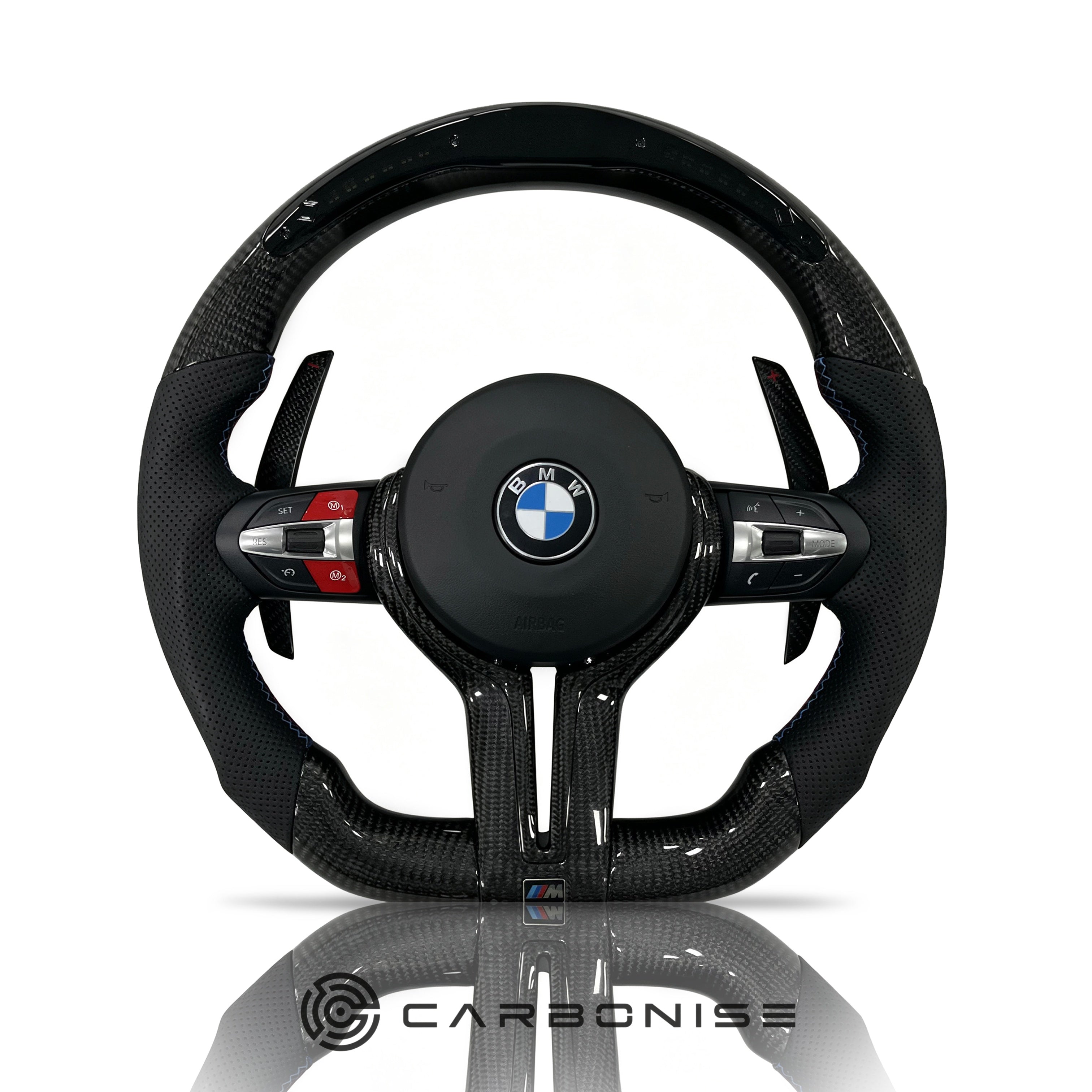 BMW Steering Wheel (Carbon Fiber+Perforated Leather) @19