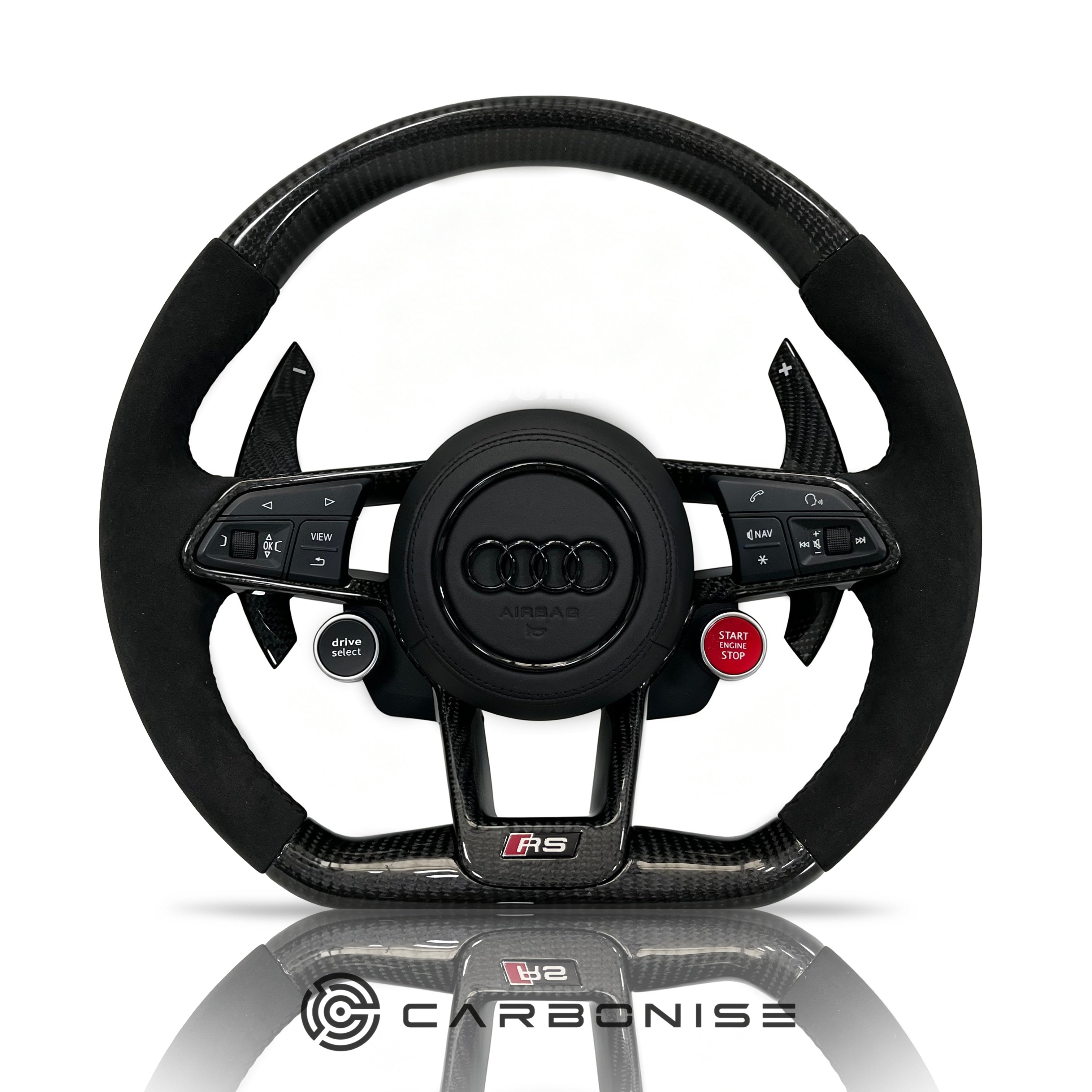 Audi Steering Wheel (Carbon Fiber+Alcantara) R8 Style #05