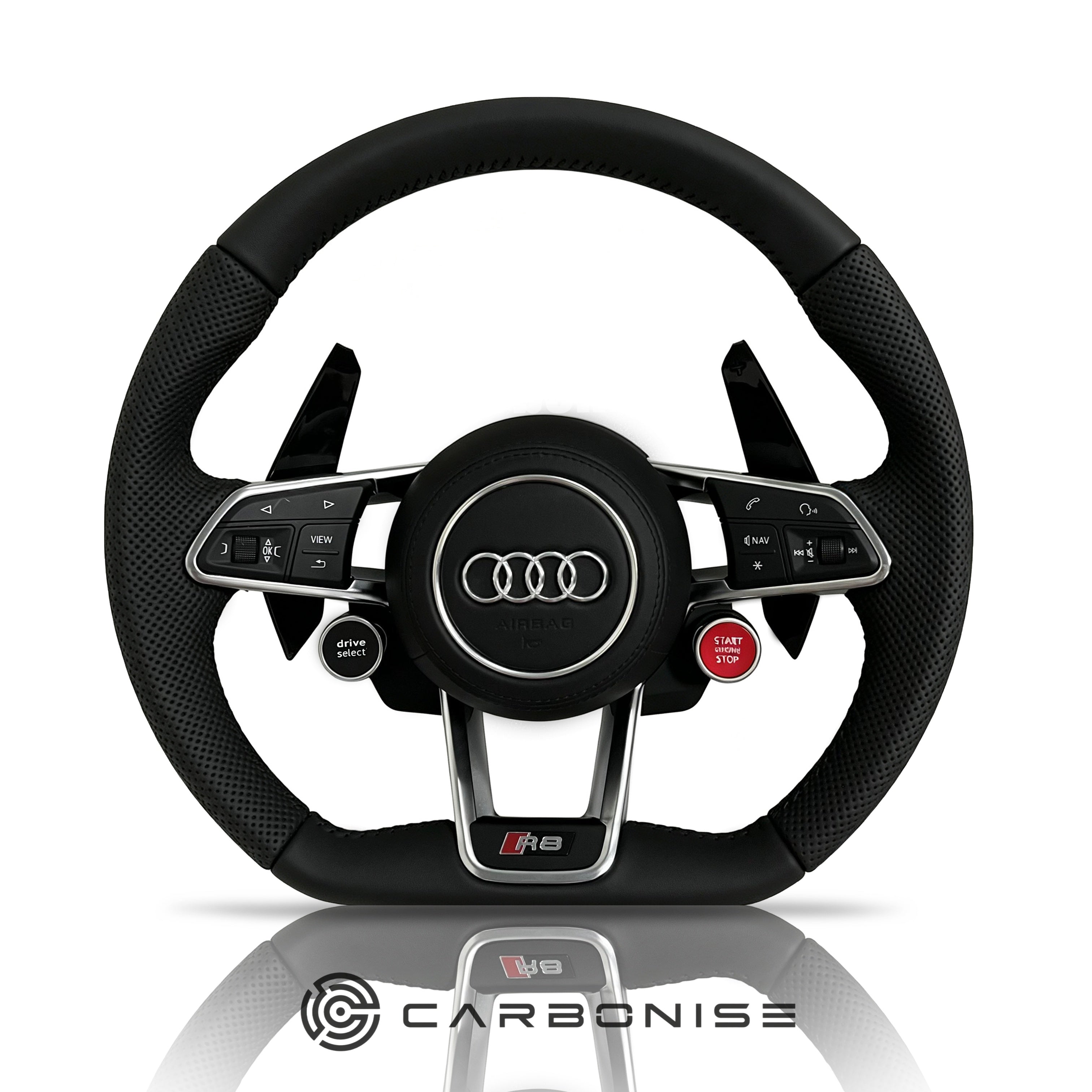 銀製品 Audi R8 Style Carbon Fiber Steering Wheel | Carbonise – CARBONISE