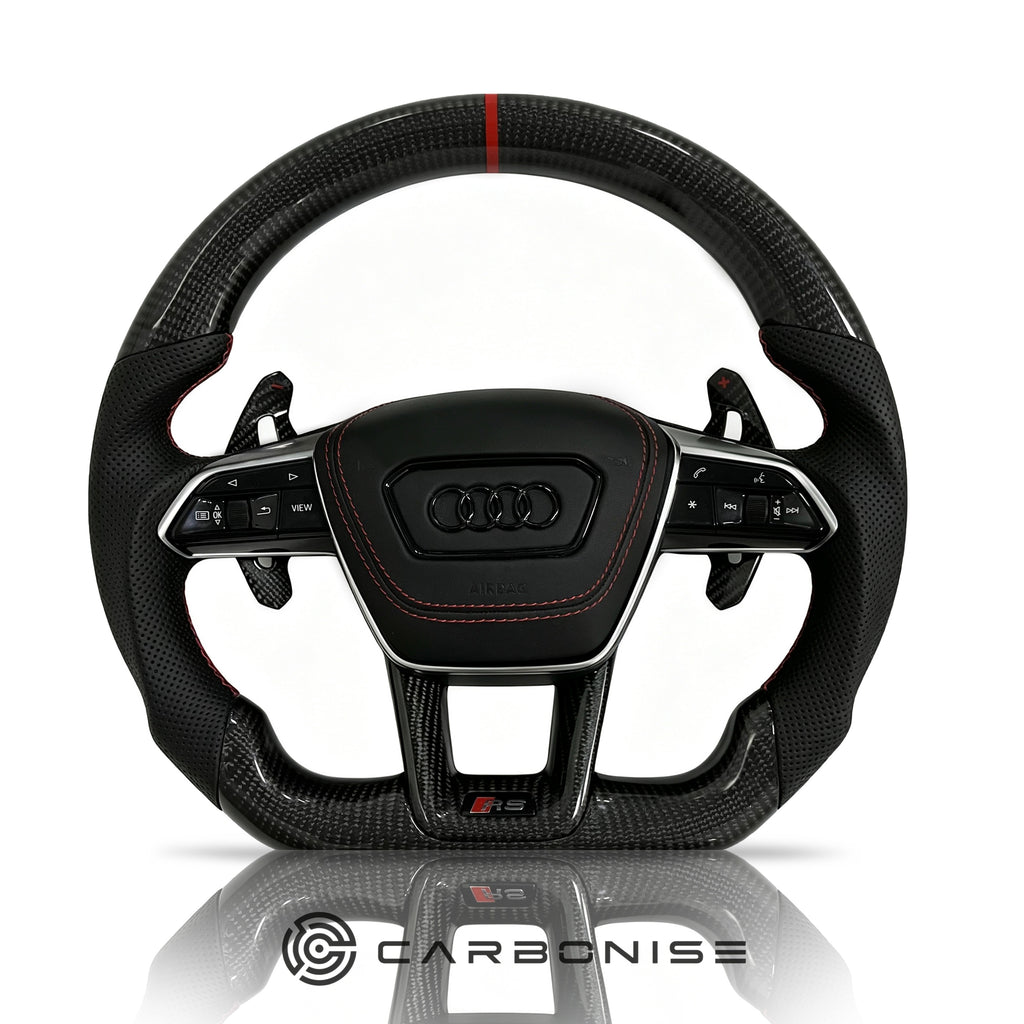 Audi Steering Wheel (Carbon Fiber+Perforated Leather) #22