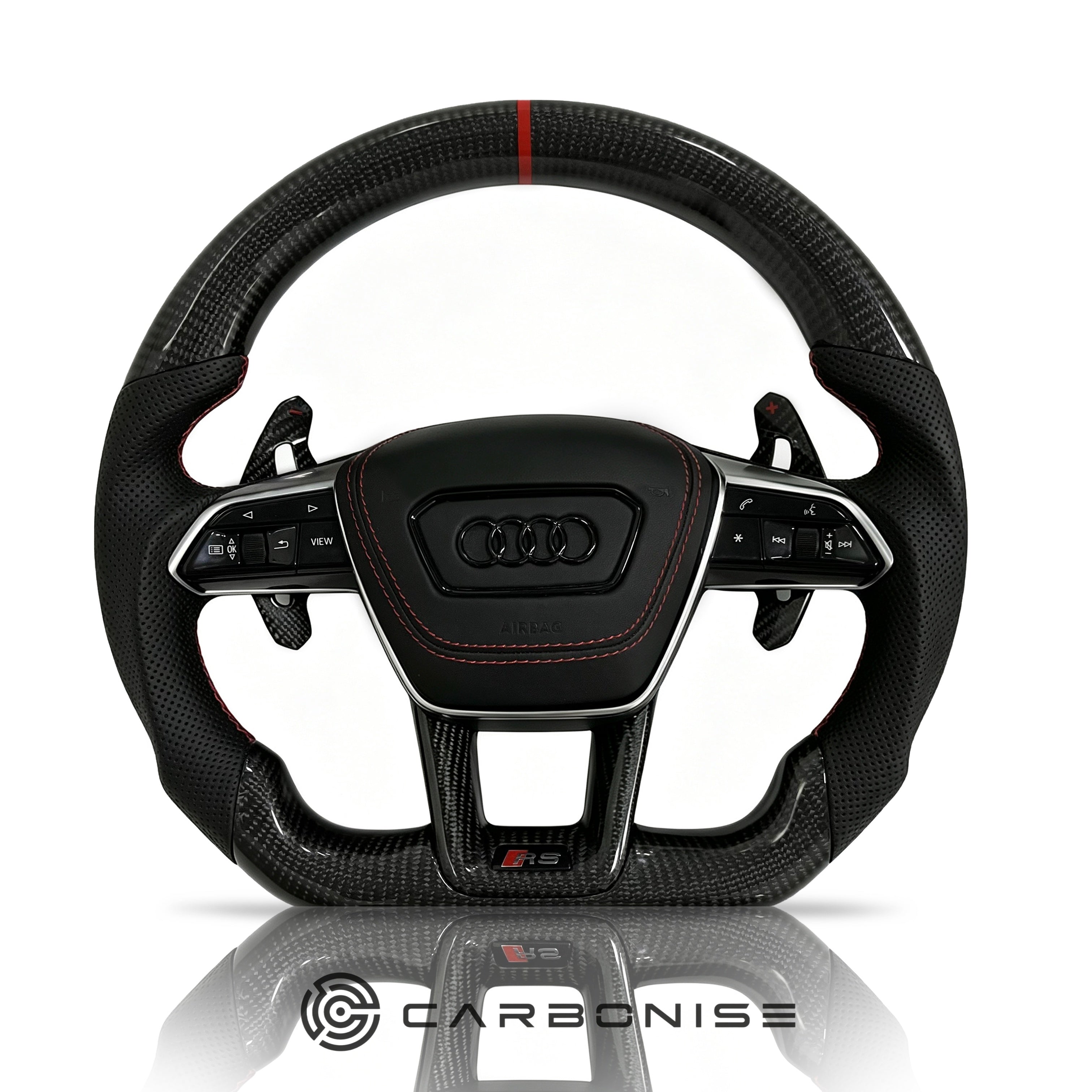 Audi Steering Wheel (Carbon Fiber+Perforated Leather) #22