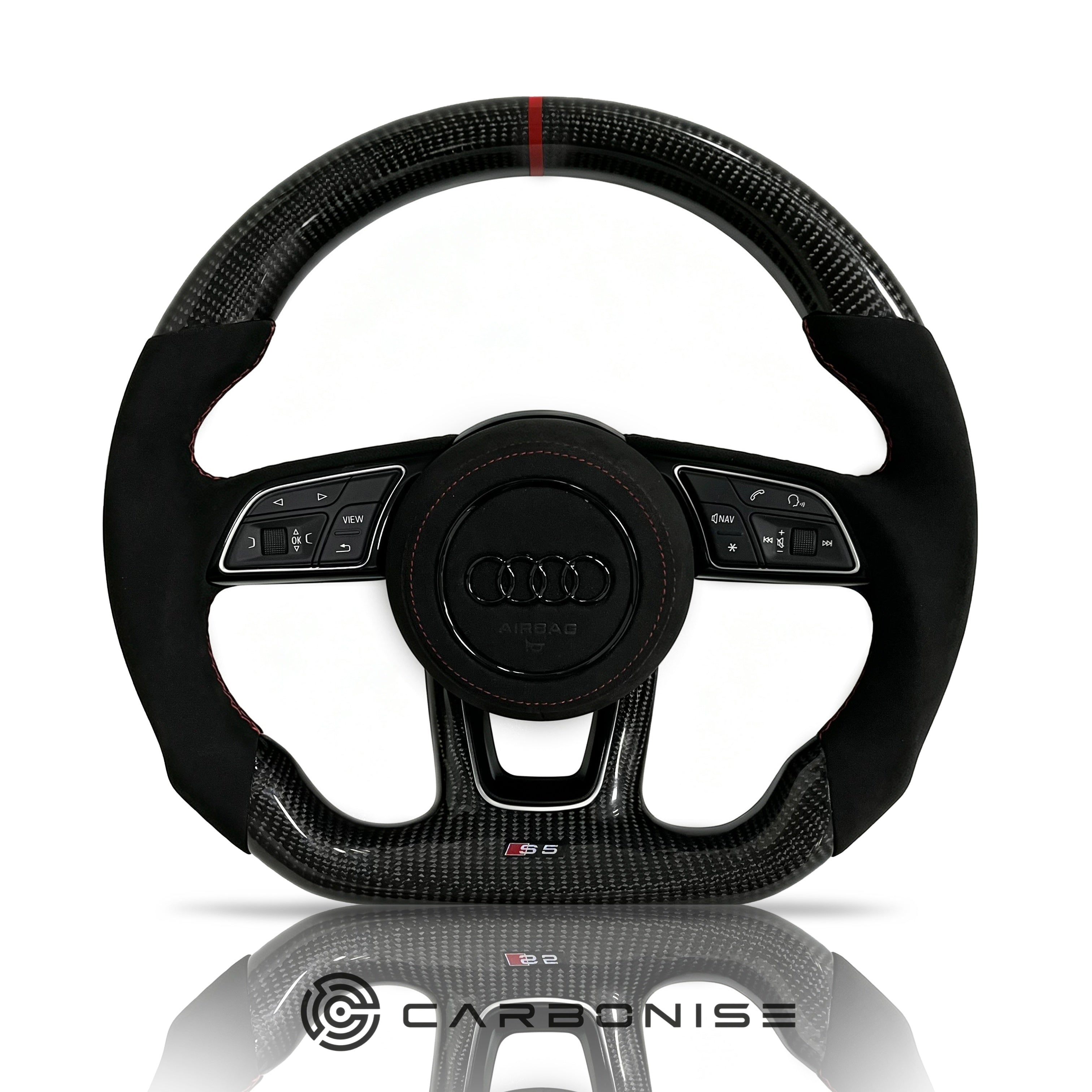Audi Steering Wheel (Carbon Fiber +Alcantara) #06