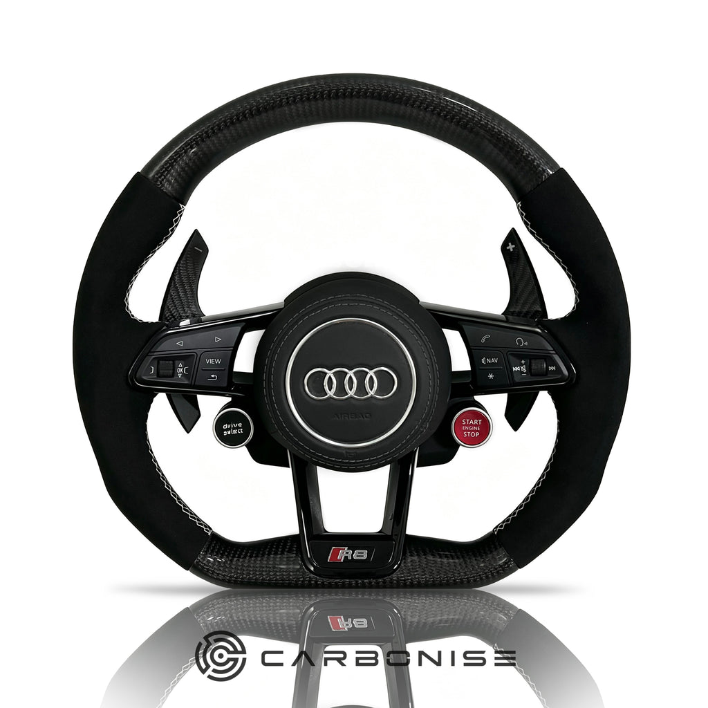 Audi Steering wheel (Carbon Fiber+Alcantara) R8 Style #04
