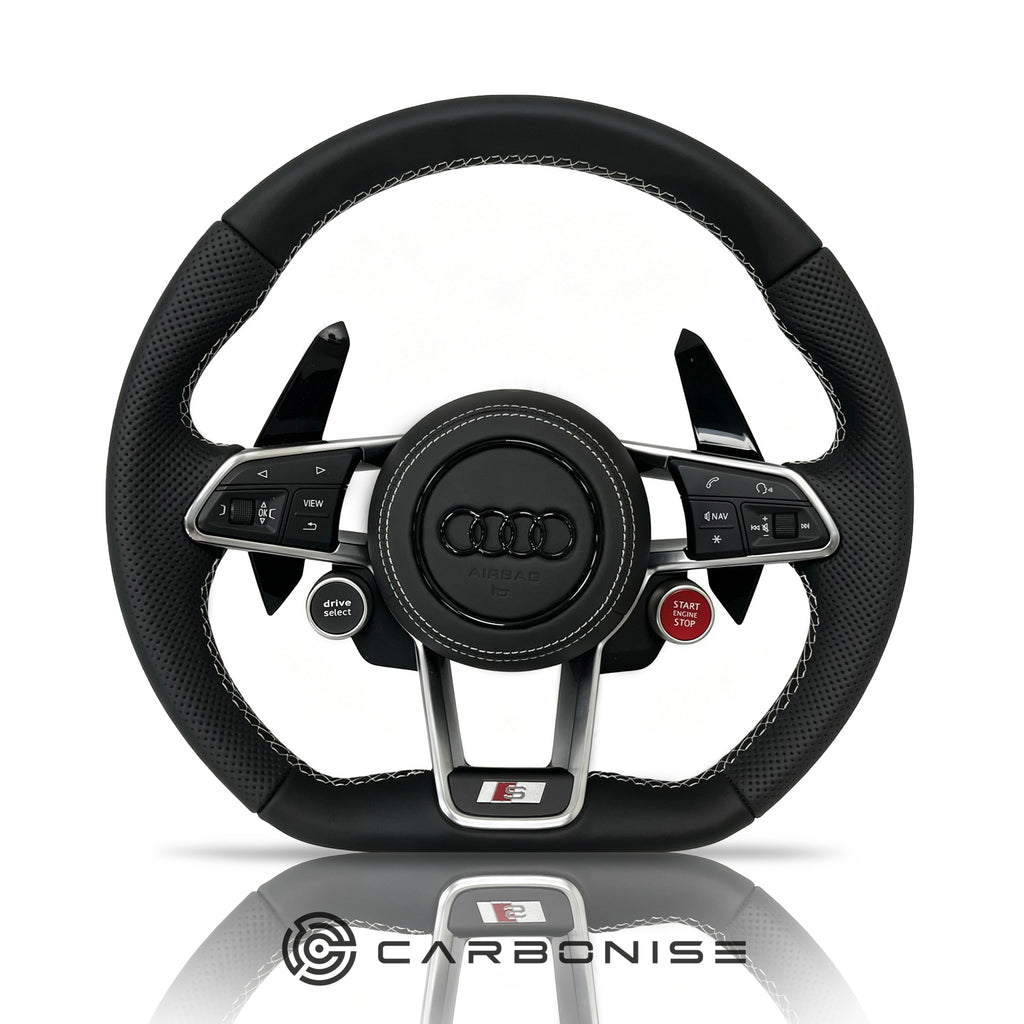 Audi steering wheel   (Leather+Perforated Leather) R8 Style #07