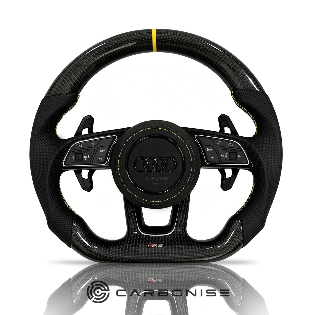 Audi Steering Wheel (Carbon Fiber +Perforated Leather) #09