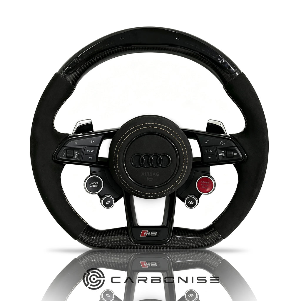 Audi steering wheel   (Carbon Fiber+Alcantara) R8 Style #08