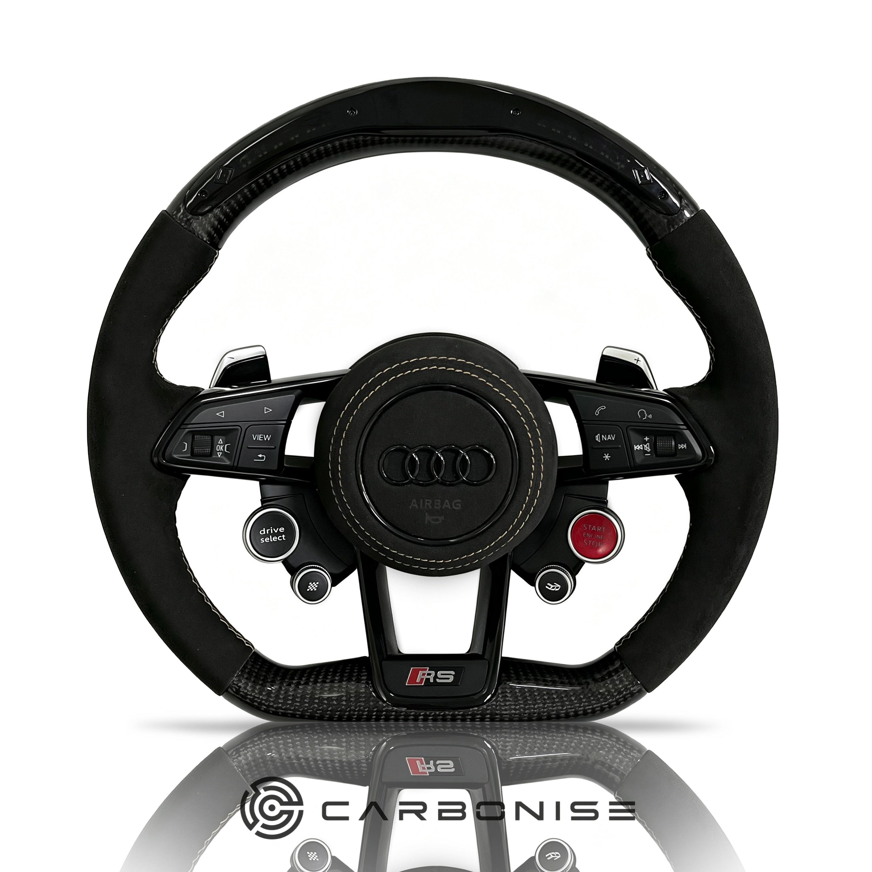 Audi steering wheel   (Carbon Fiber+Alcantara) R8 Style #08
