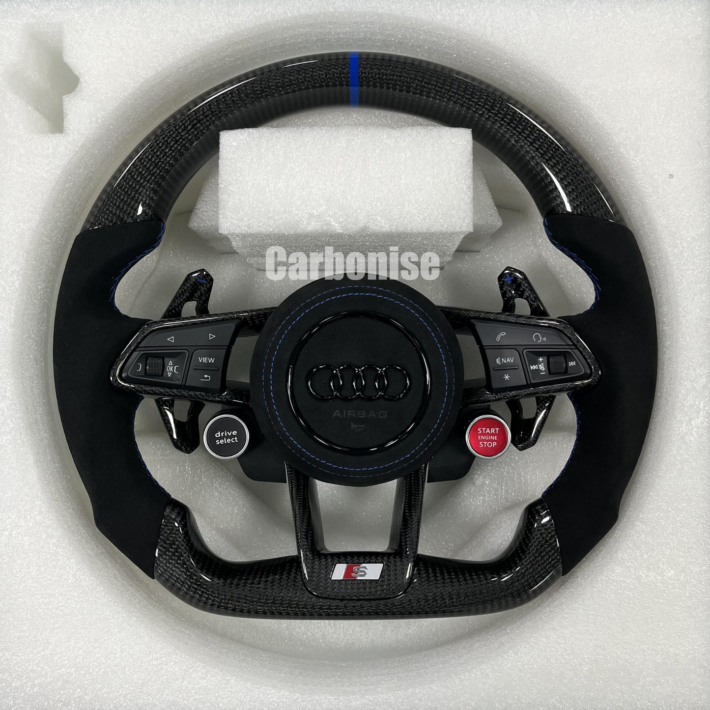 Audi Steering Wheel  (  Carbon Fiber+Alcantara) R8 Style #10