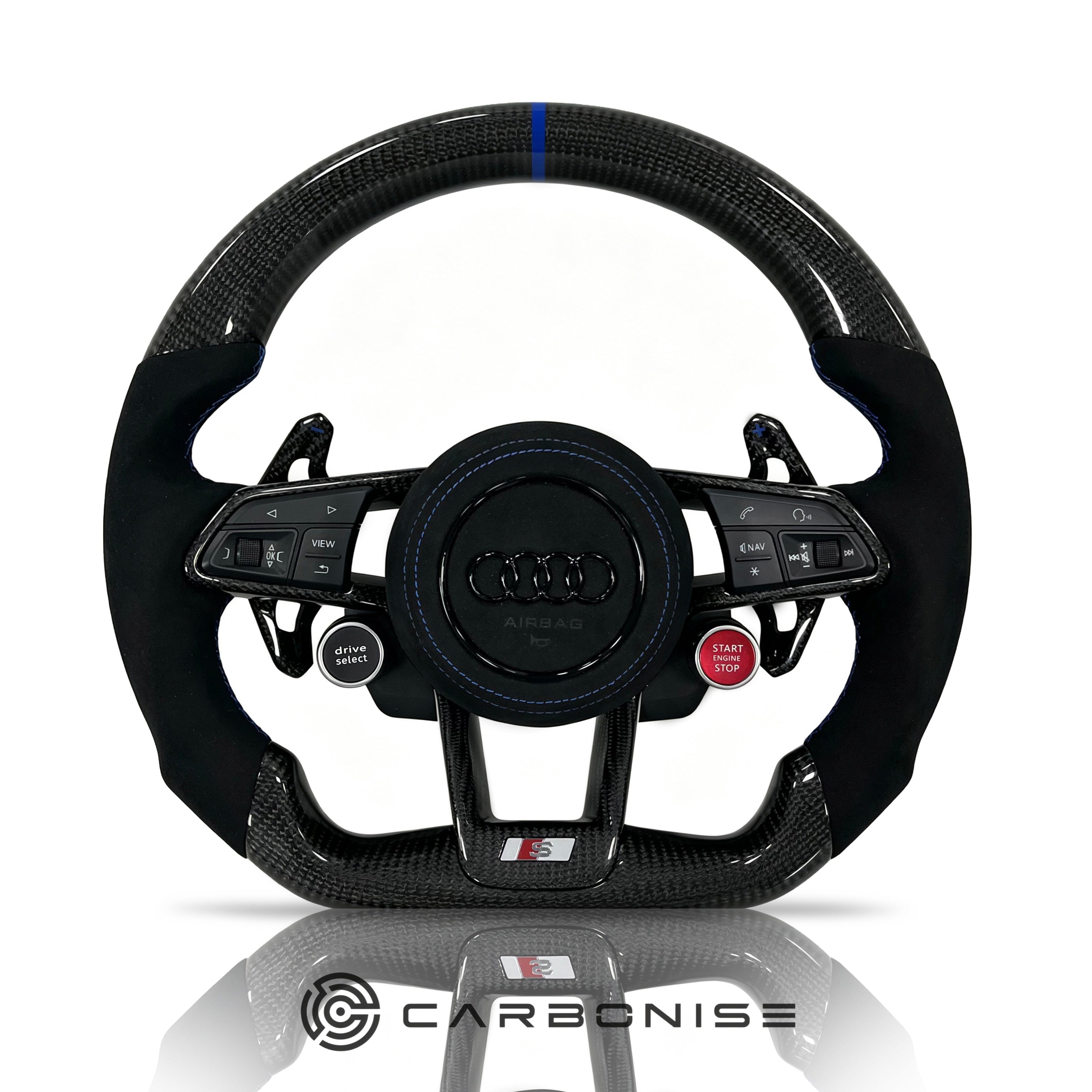Audi Steering Wheel (Carbon Fiber+Alcantara) R8 Style #10