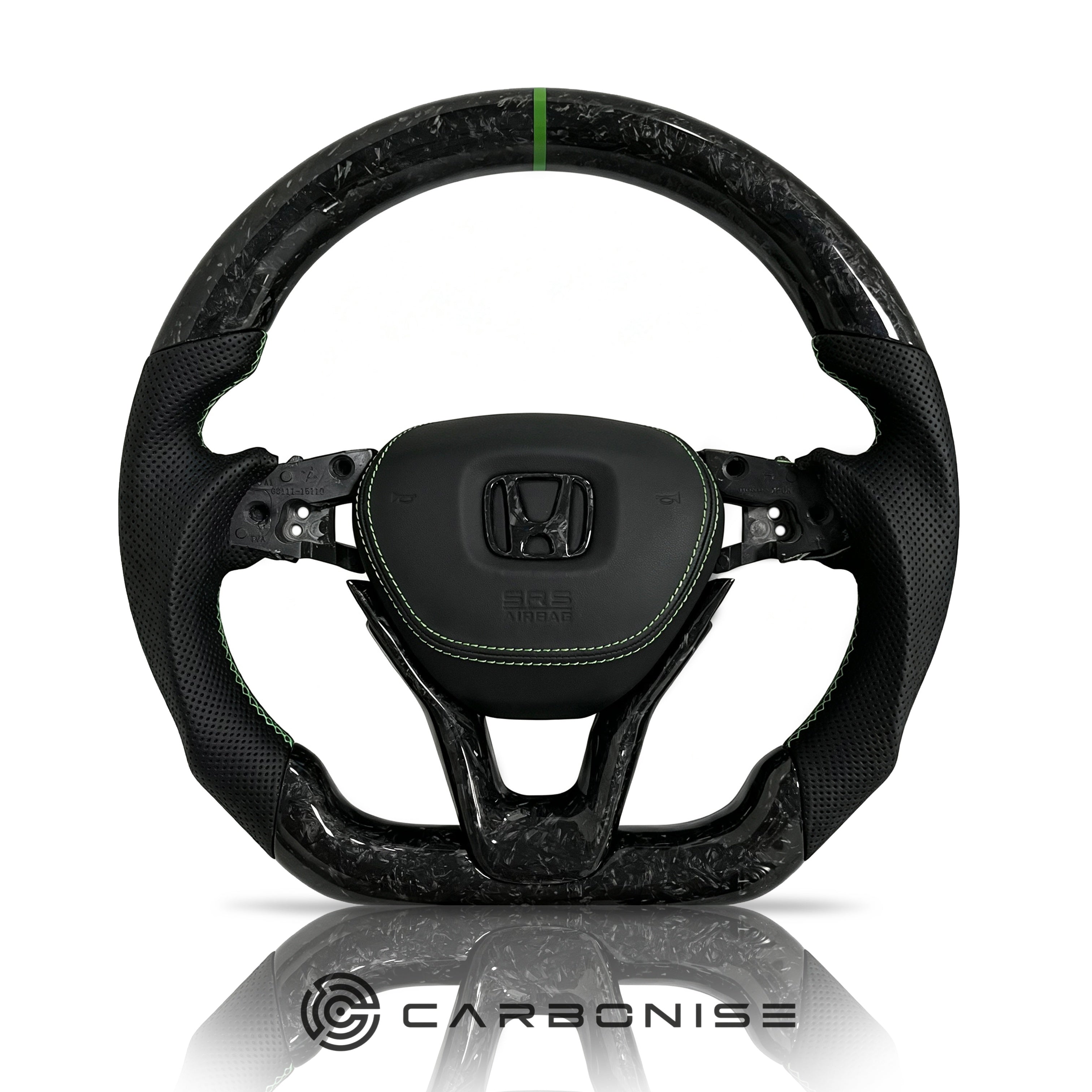 Honda Steering Wheel (Forged Carbon Fiber+Perforated Leather) @4