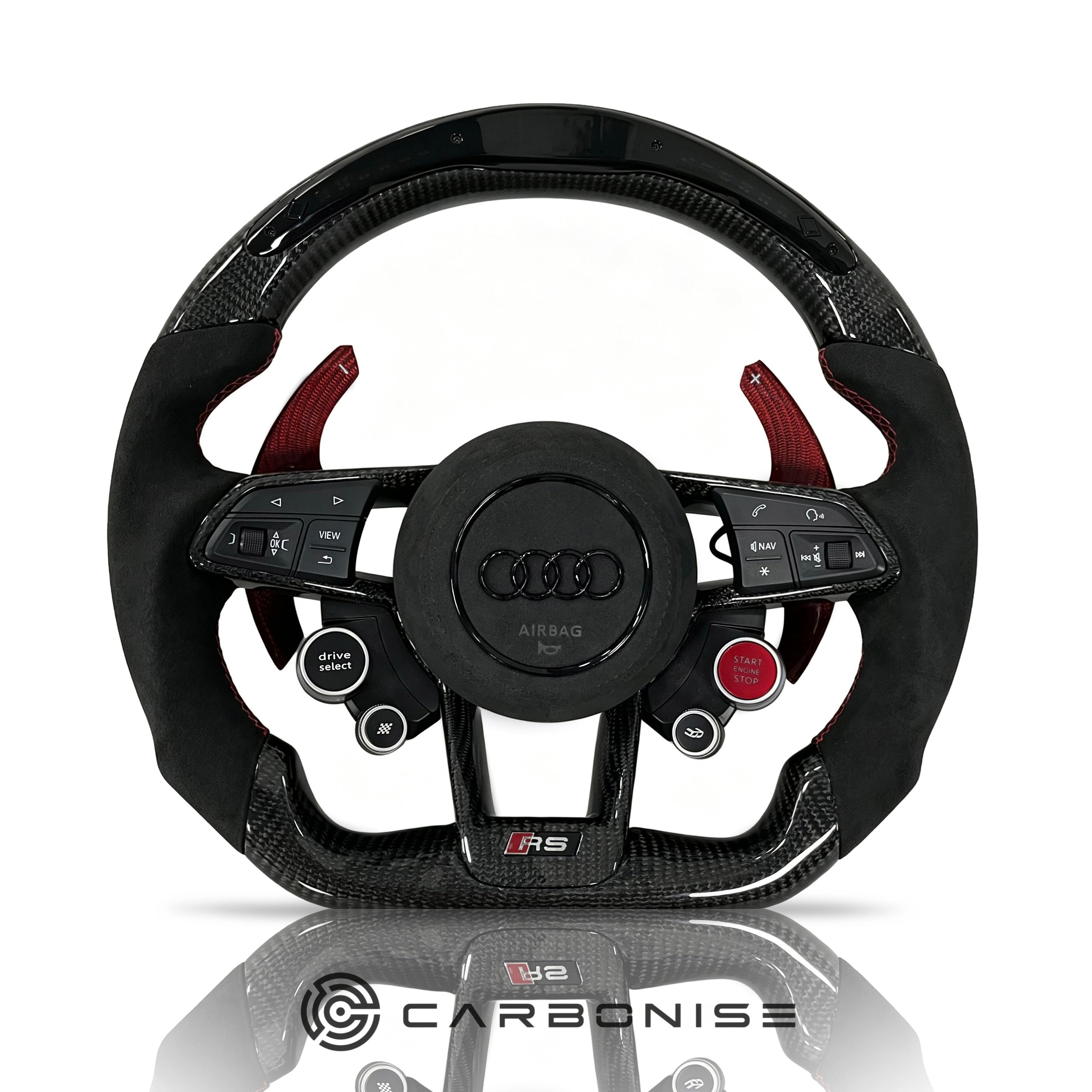 Audi steering wheel  (Carbon Fiber+Alcantara)R8 Style #12