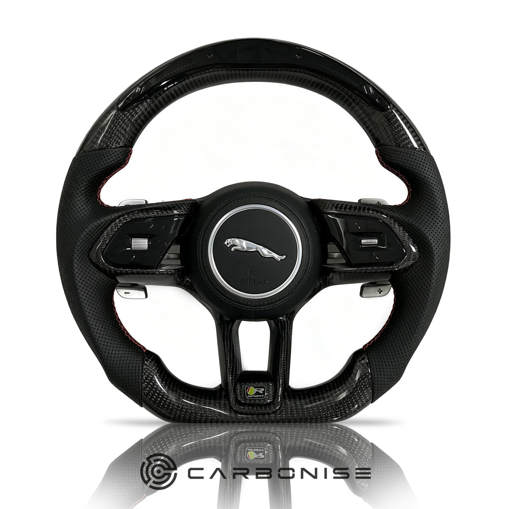 Jaguar Steering Wheel (Carbon Fiber+Perforated Leather) @1