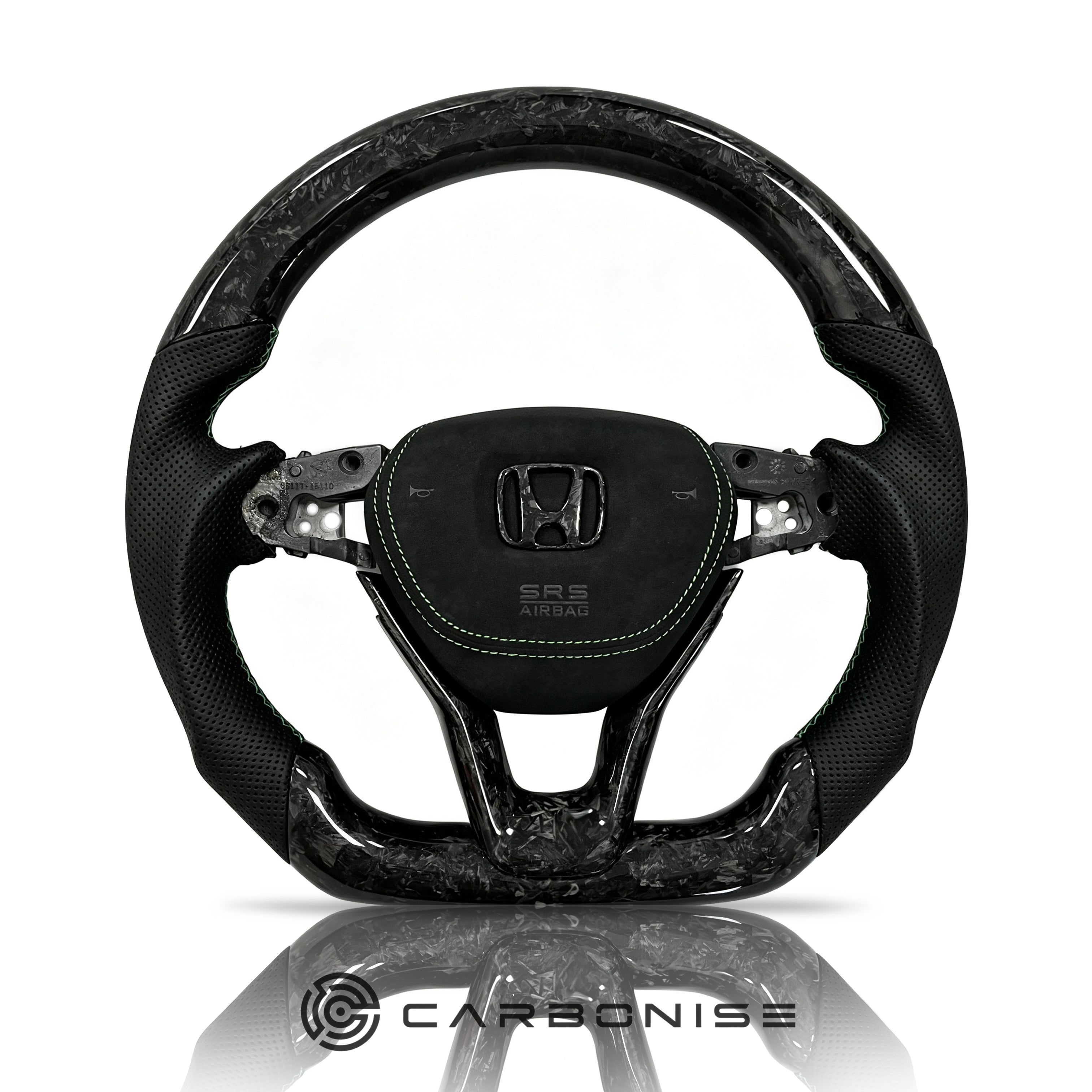 Honda Steering Wheel (Forged Carbon Fiber+Perforated Leather) @3