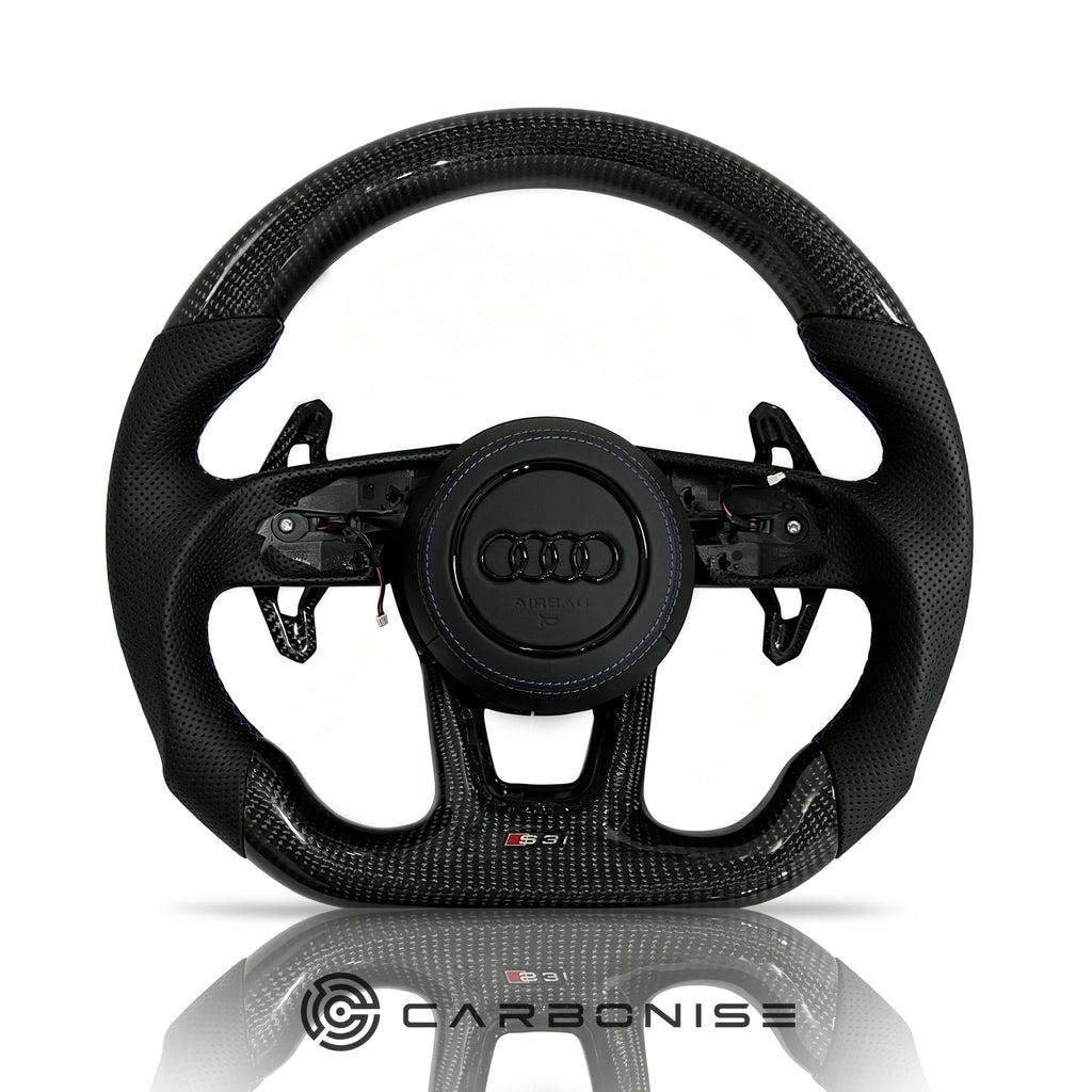 Audi Steering Wheel (Carbon Fiber+Perforated Leather) #15