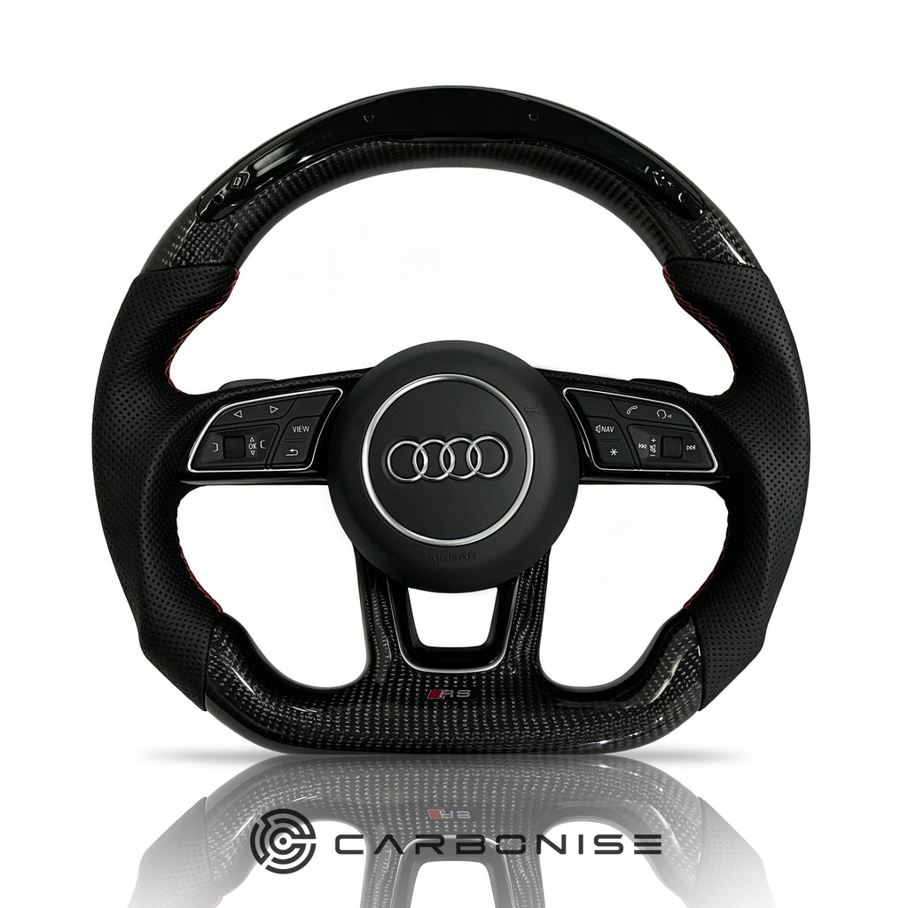 Audi Steering Wheel (Carbon Fiber+Perforated Leather) #16