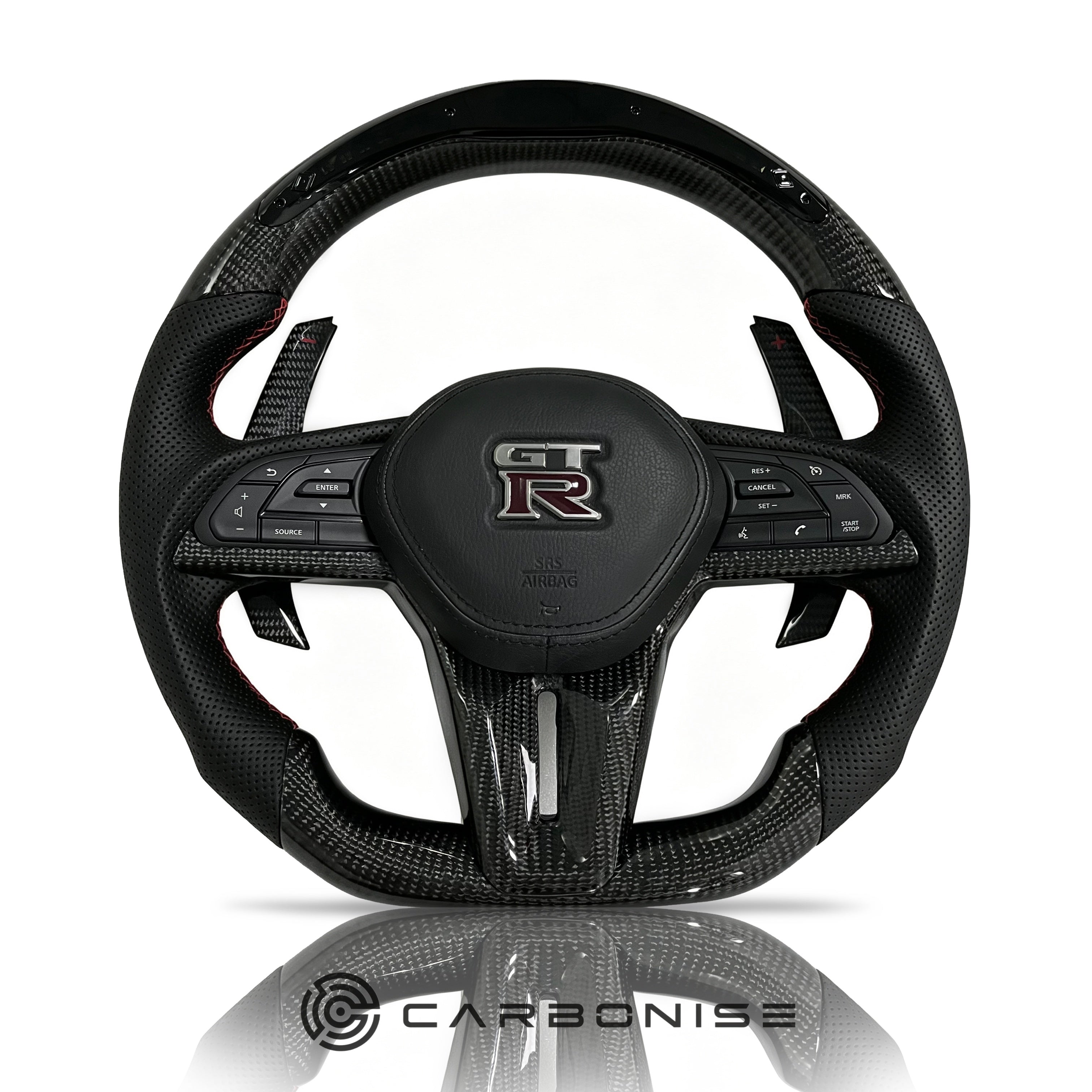 Nissan GTR Steering Wheel (Carbon Fiber+Perforated Leather) @2