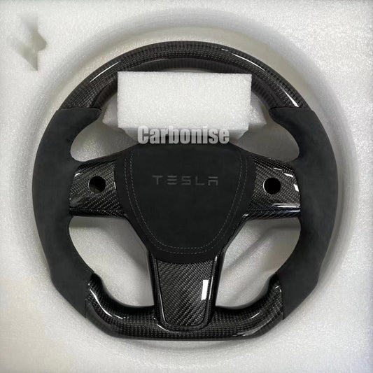 Tesla Carbon Fiber Steering Wheel