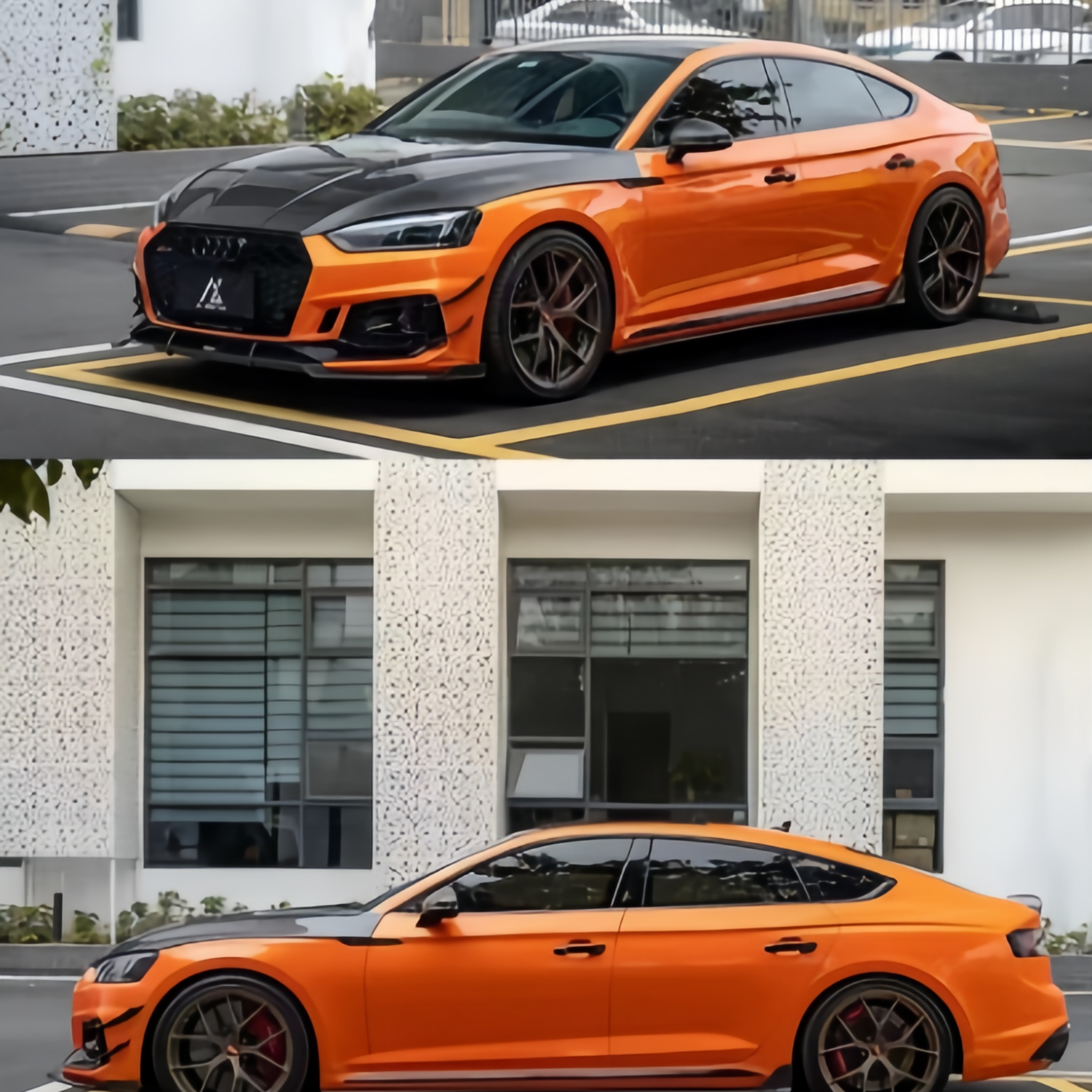 Karbel-Dry Carbon Front Canards for Audi RS5 B9 2018-2020 Pre-preg Carbon Fiber