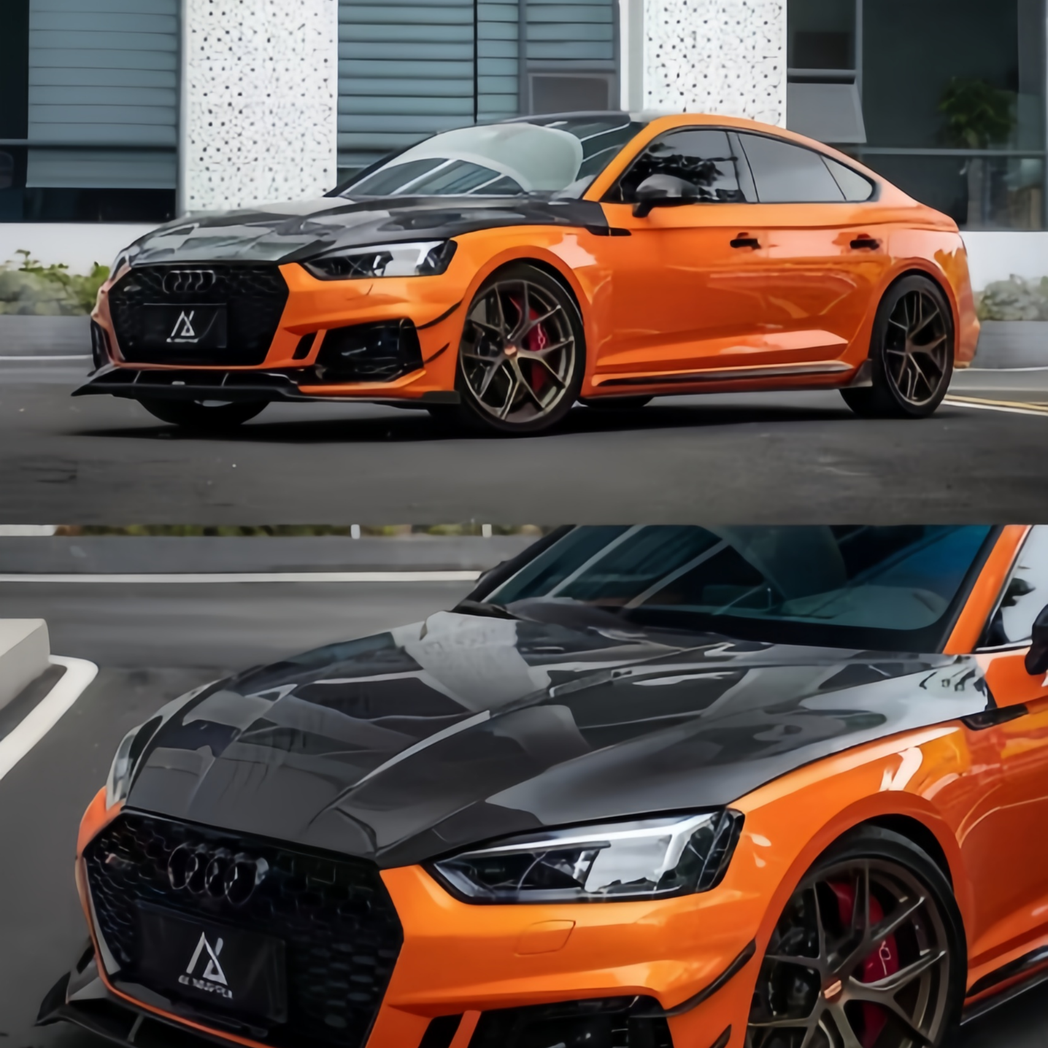 Karbel-Dry Carbon Front Lip For Audi RS5 B9 2017-2019 Pre-preg Carbon Fiber