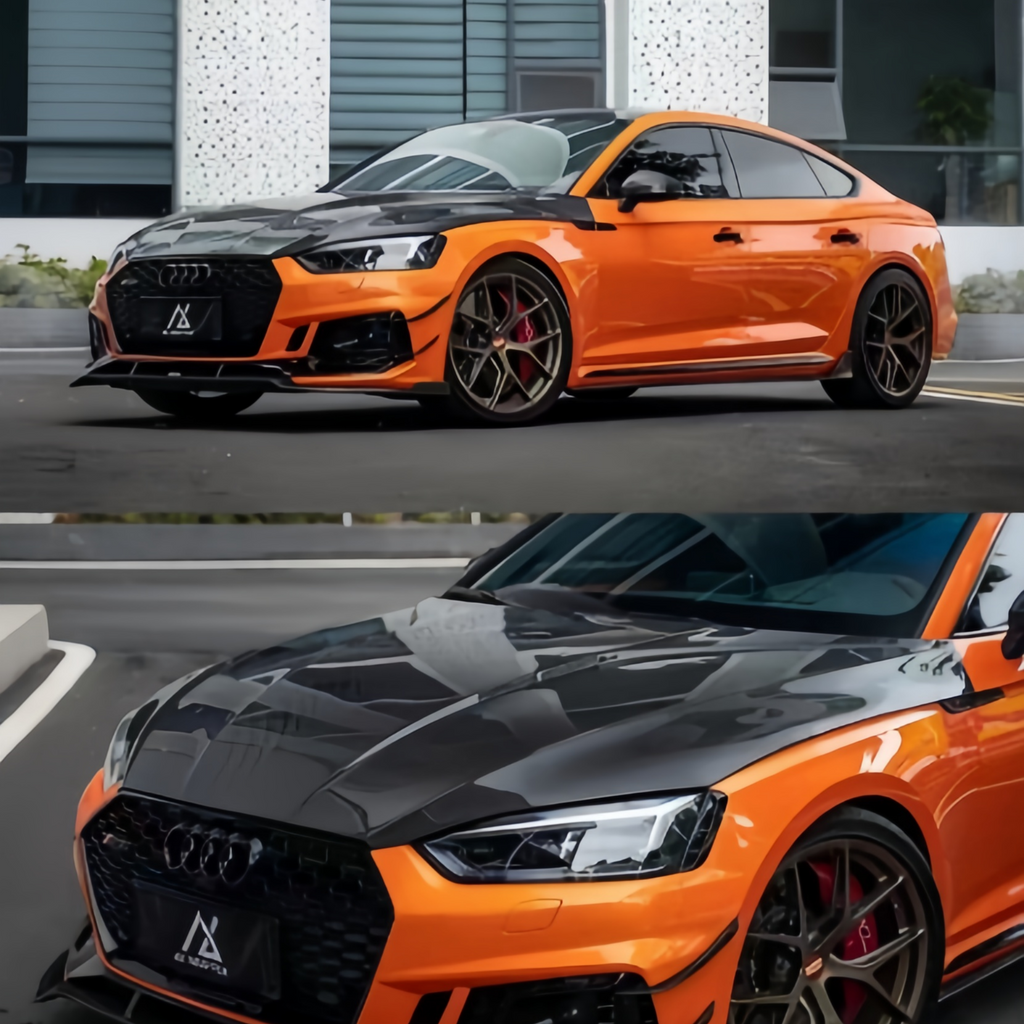 Karbel-Dry Carbon Front Canards for Audi RS5 B9 2018-2020 Pre-preg Carbon Fiber