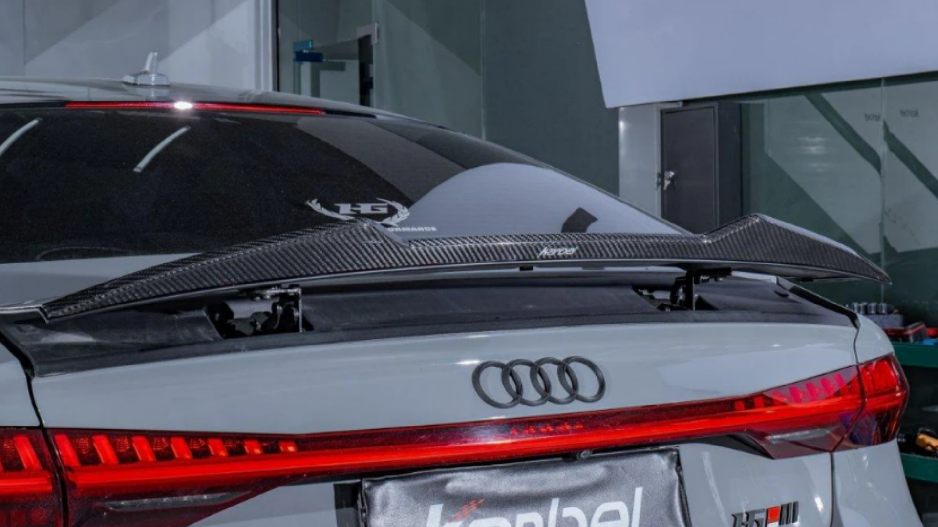Karbel-Dry Carbon V2 Rear Spoiler for Audi RS7 S7 A7 C8 Carbon Fiber