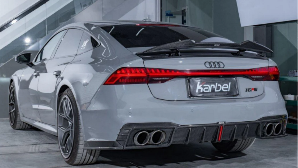 Karbel-Dry Carbon V2 Rear Spoiler for Audi RS7 S7 A7 C8 Carbon Fiber