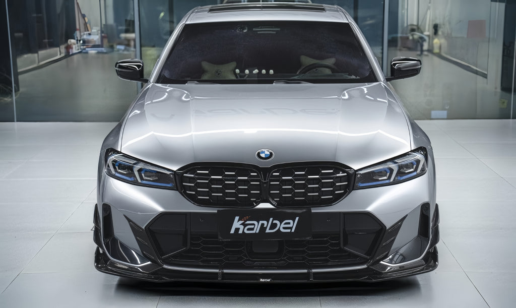 Karbel-Dry Carbon Fiber V2 Front Lip for BMW 3 Series G20 330i M340i G21 LCI 2023-Onwards