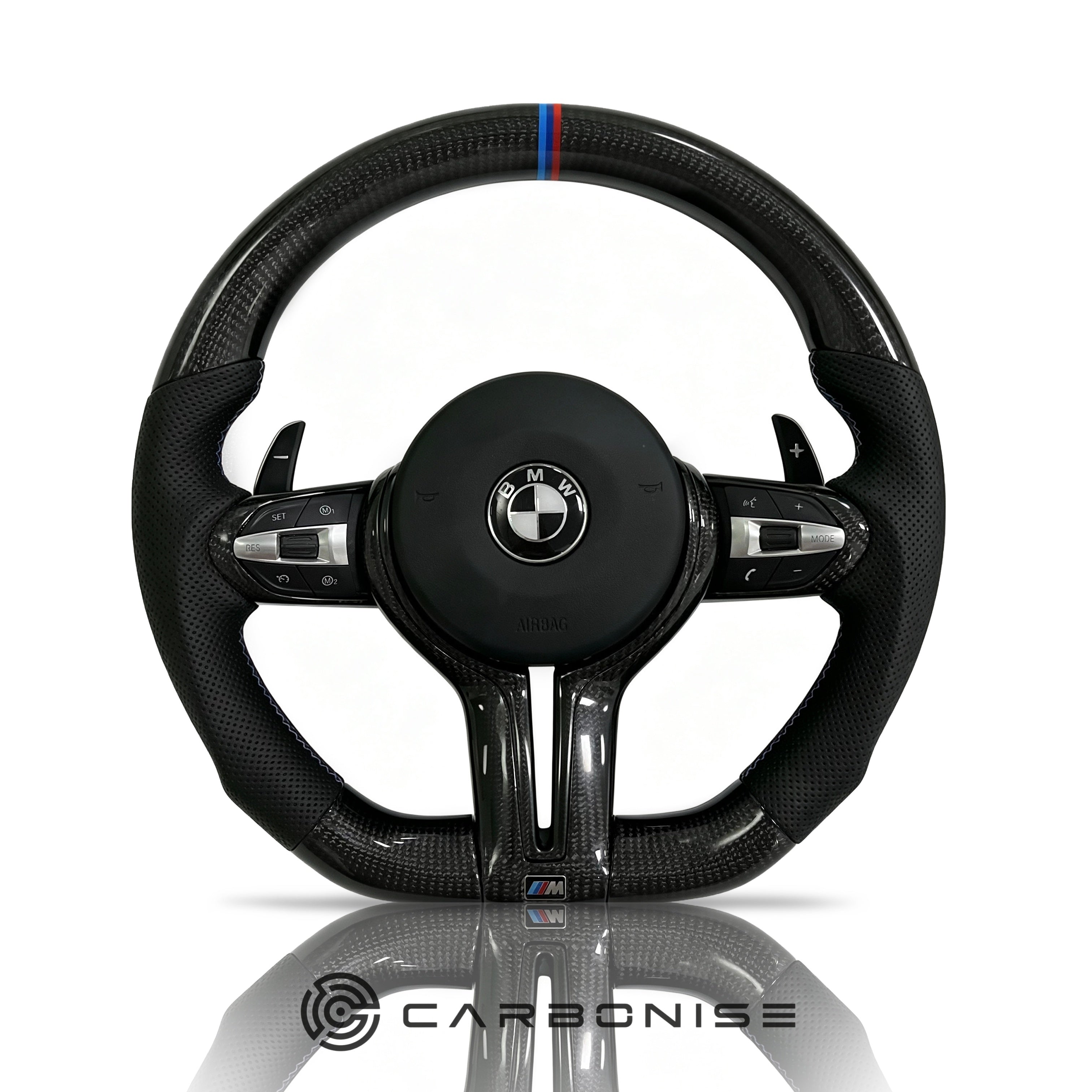 BMW Steering Wheel (Carbon Fiber+Perforated Leather) @22