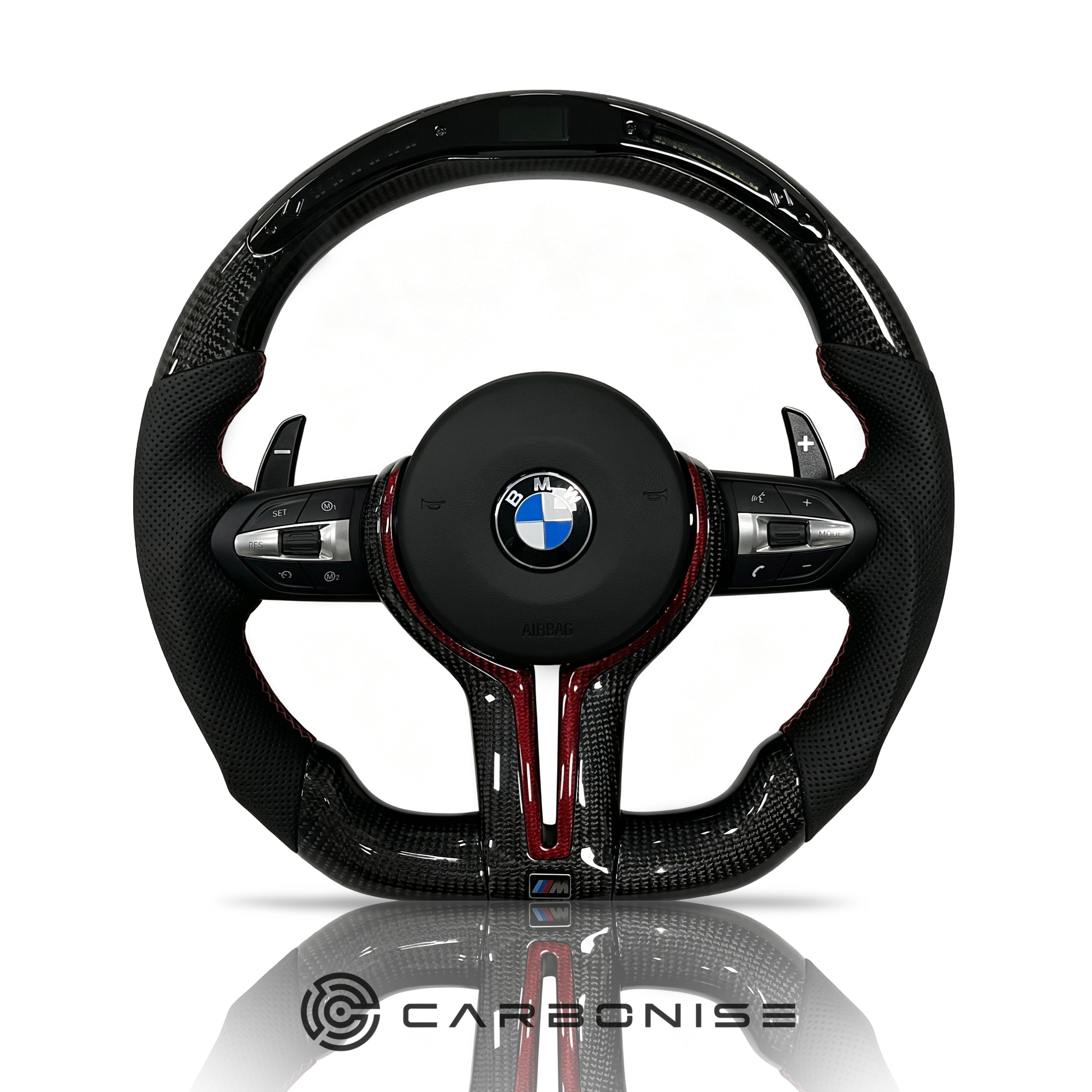 BMW Steering Wheel (Carbon Fiber+Perforated Leather) @24