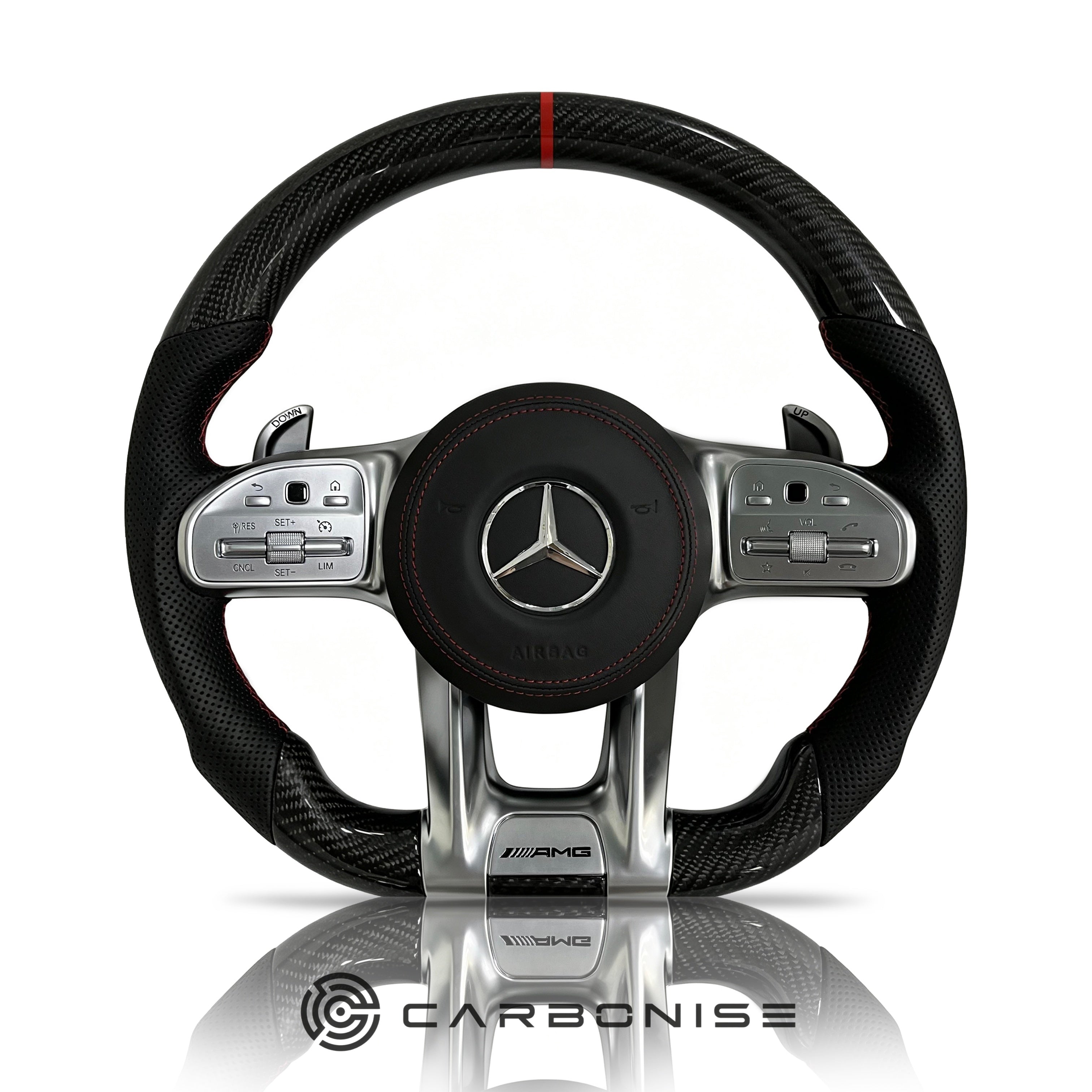 Mercedes-Benz Steering Wheel (Carbon Fiber+Perforated Leather) #25